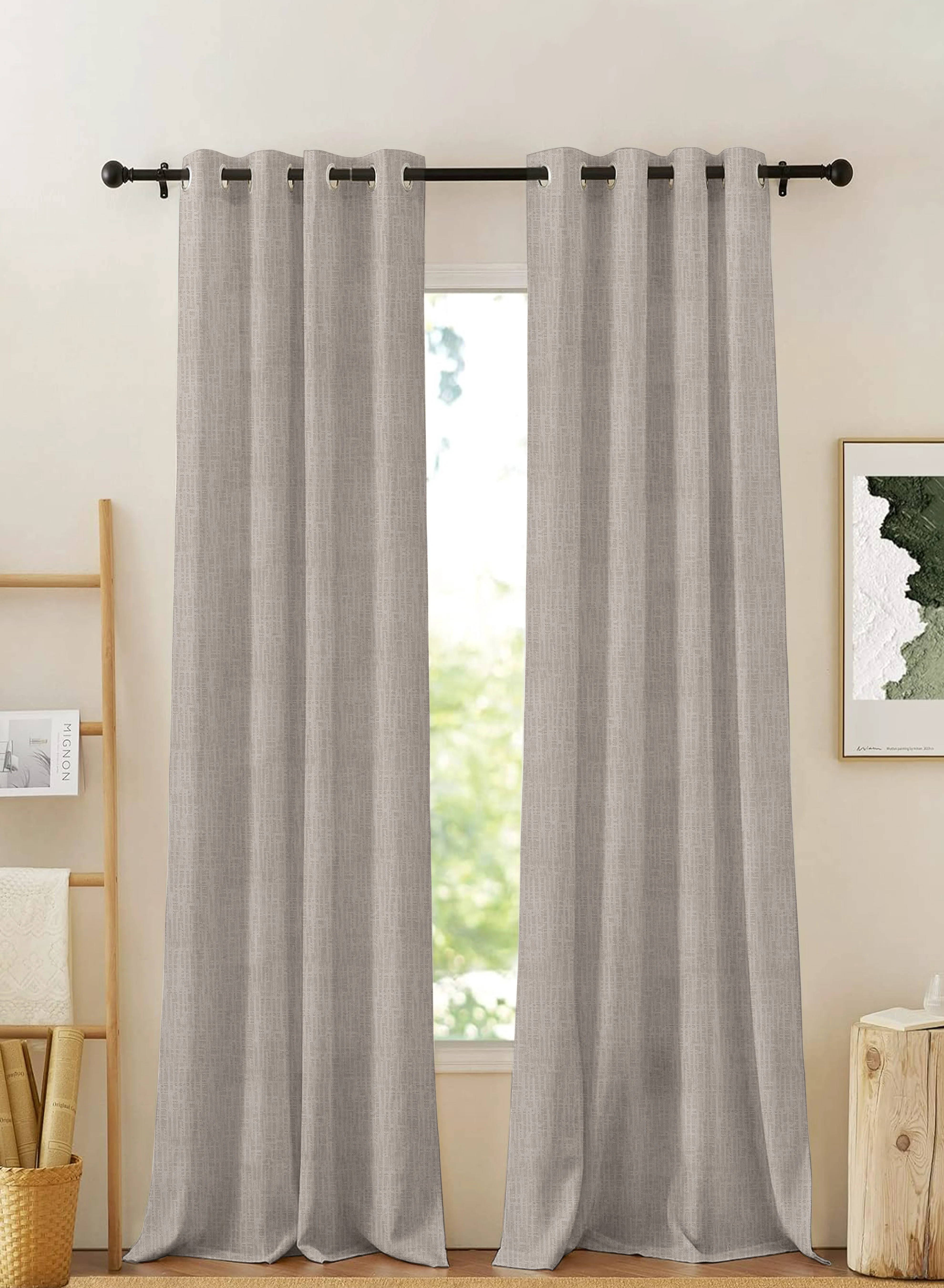 Verified Elora Textured Blackout Curtains Minimal Design Total Light Block Natural Stone Set of 2 Fully CustomizableThe Guide to Measuring and Choosing Curtains Fine