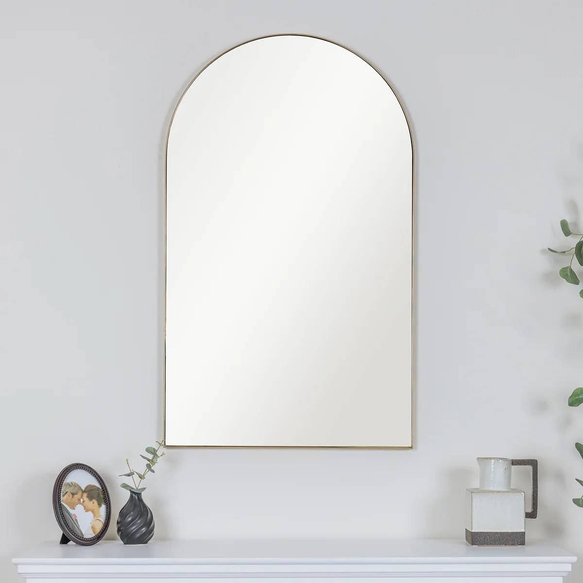 Effective Large Framed Gold Arched Mirror – 100cm x 60cm Proven