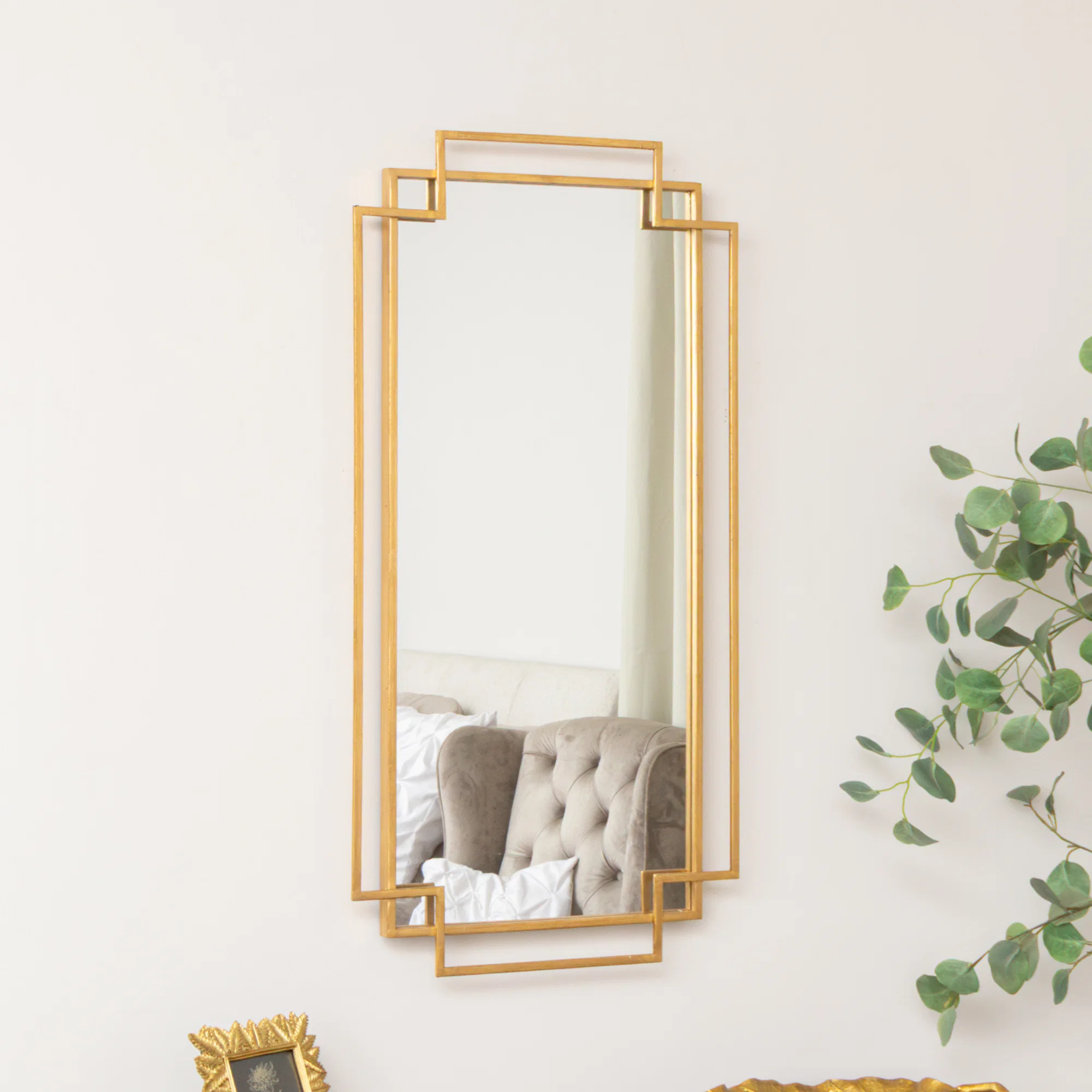 Original Gold Foiled Wall Mirror – 94cm x 48cm Consistent