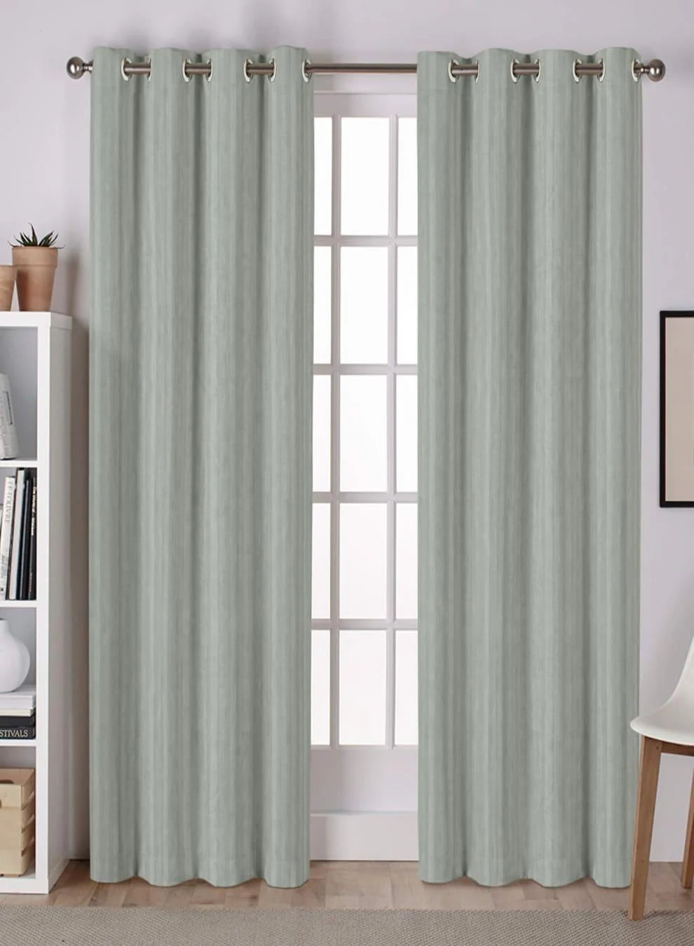 Verified Lyon Cotton Room Darkening Curtains Refined Stripe Texture Sage Green Set of 2 Fully CustomizableThe Guide to Measuring and Choosing Curtains Exceptional