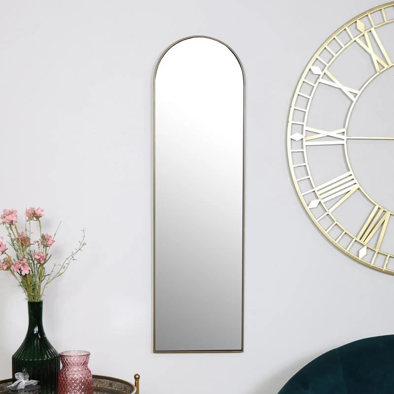 Original Gold Arch Wall Mirror 100cm x 29cm Responsible