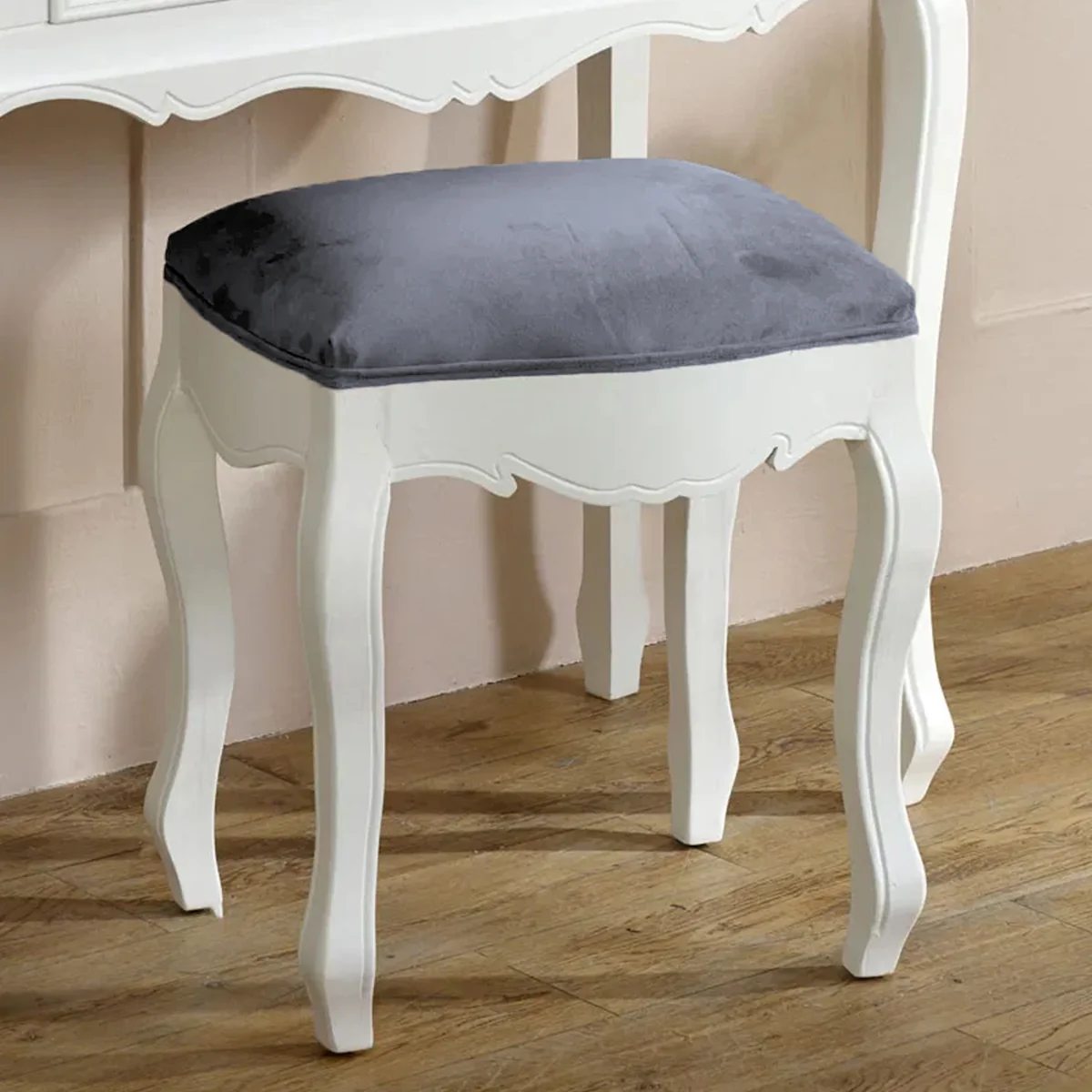 Authentic White Dressing Table Stool – Victoria Range Relaxed