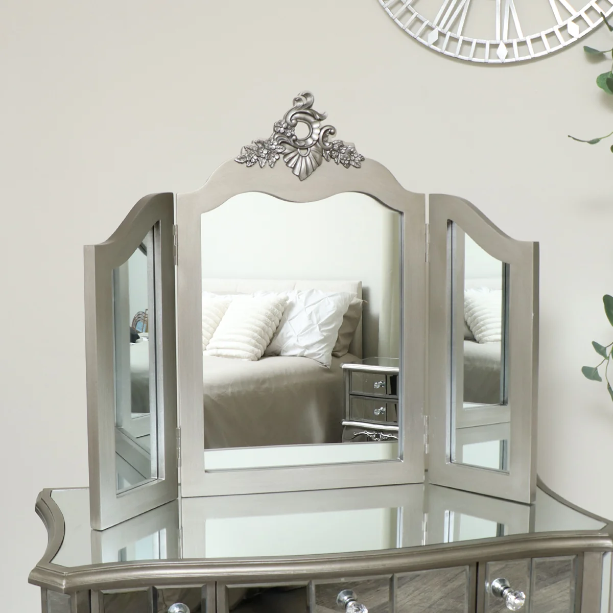 Consistent Ornate Triple Dressing Table Mirror – Tiffany Range Original Design