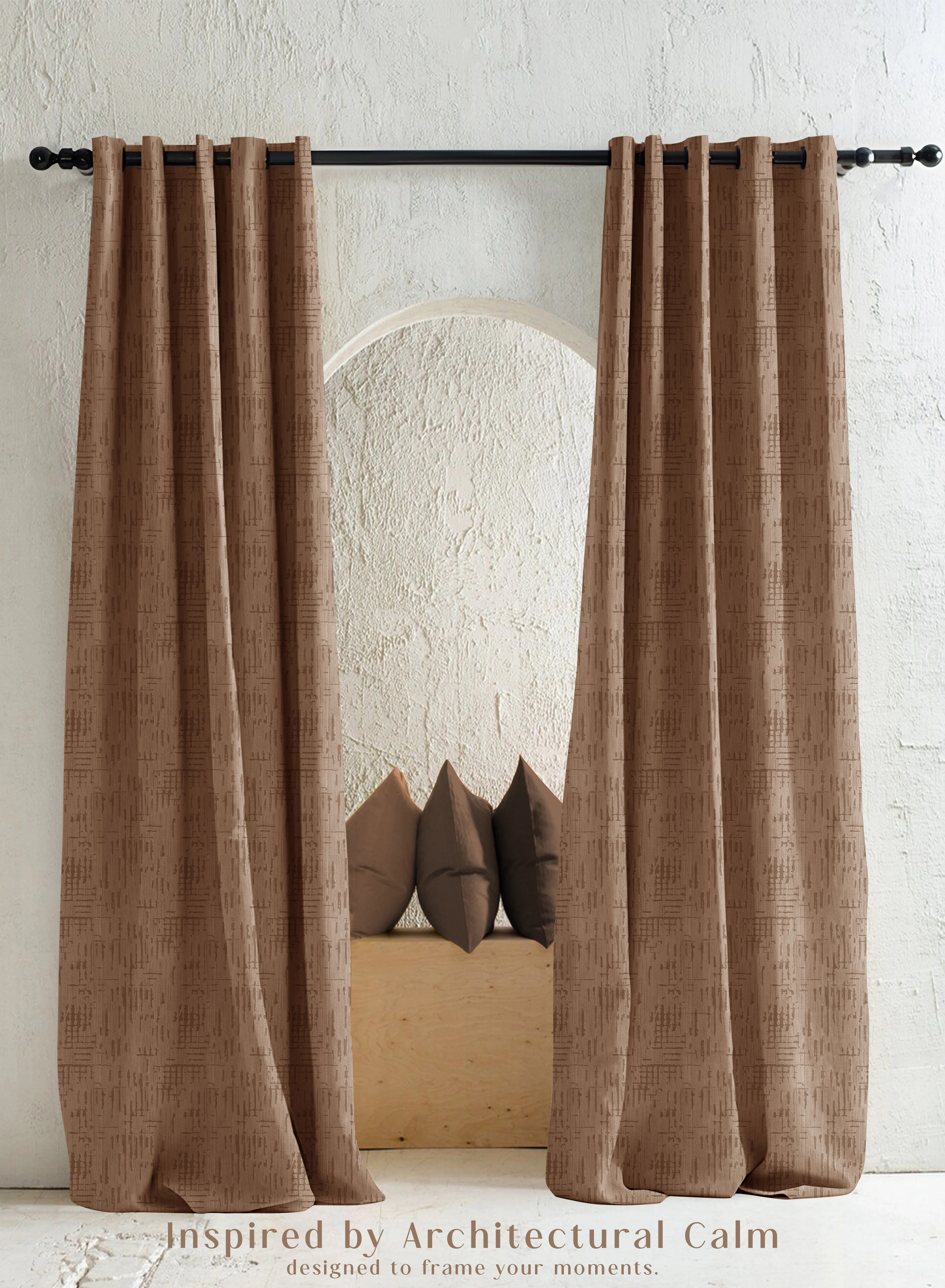 Responsible Elsa Textured Room Darkening Curtains Modern Aesthetic Caramel Brown Set of 2 Fully CustomizableThe Guide to Measuring and Choosing Curtains Effective