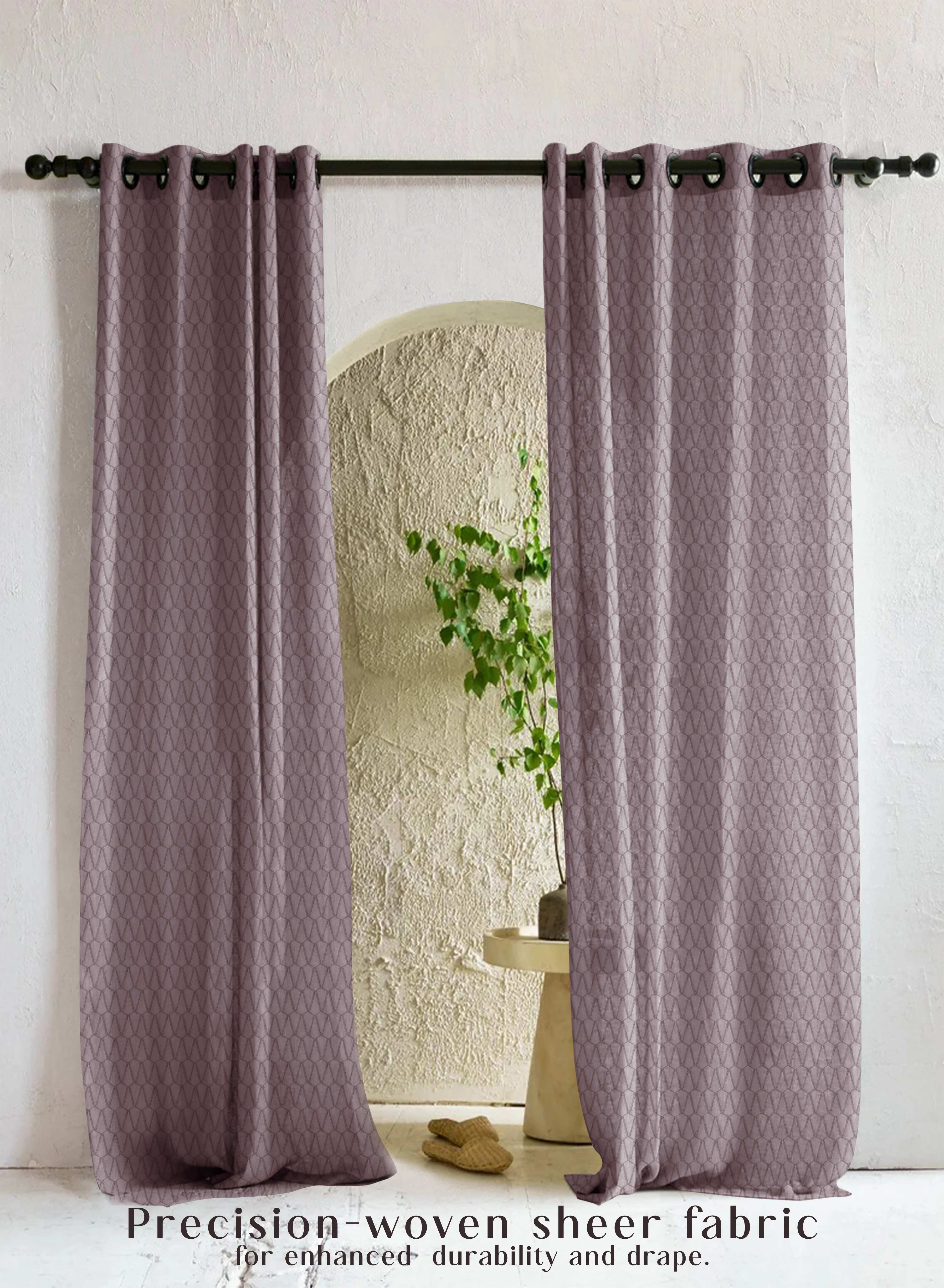 Premium Elsa Textured Sheer Curtains Modern Aesthetic Soft Light Filter Deep Brown Set of 2 Fully CustomizableThe Guide to Measuring and Choosing Curtains Specialty