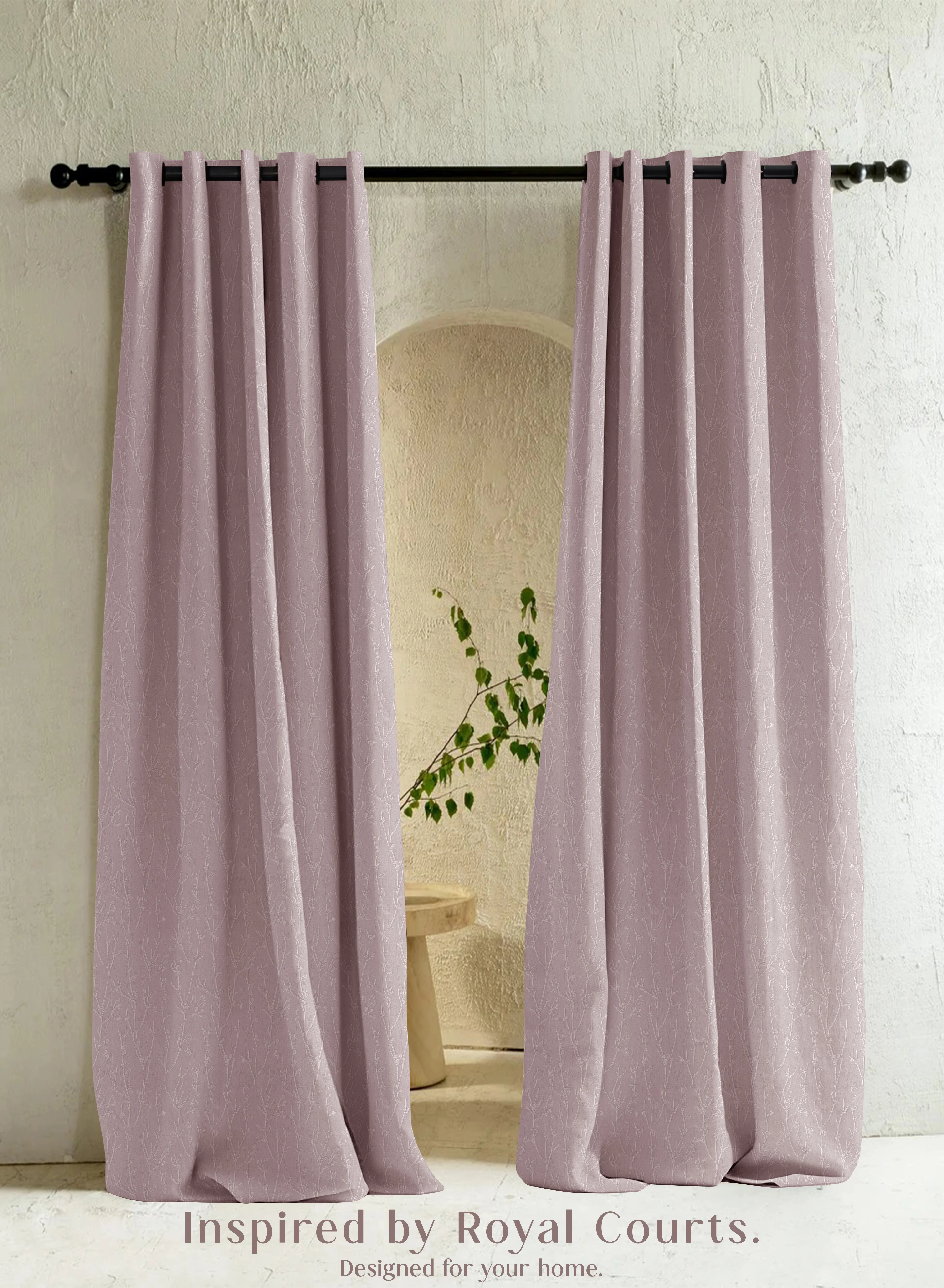 User-Friendly Bern Jacquard Blackout Curtains Delicate Branch Embroidery Total Light Block Deep Blush Set of 2 Fully CustomizableThe Guide to Measuring and Choosing Curtains Powerful