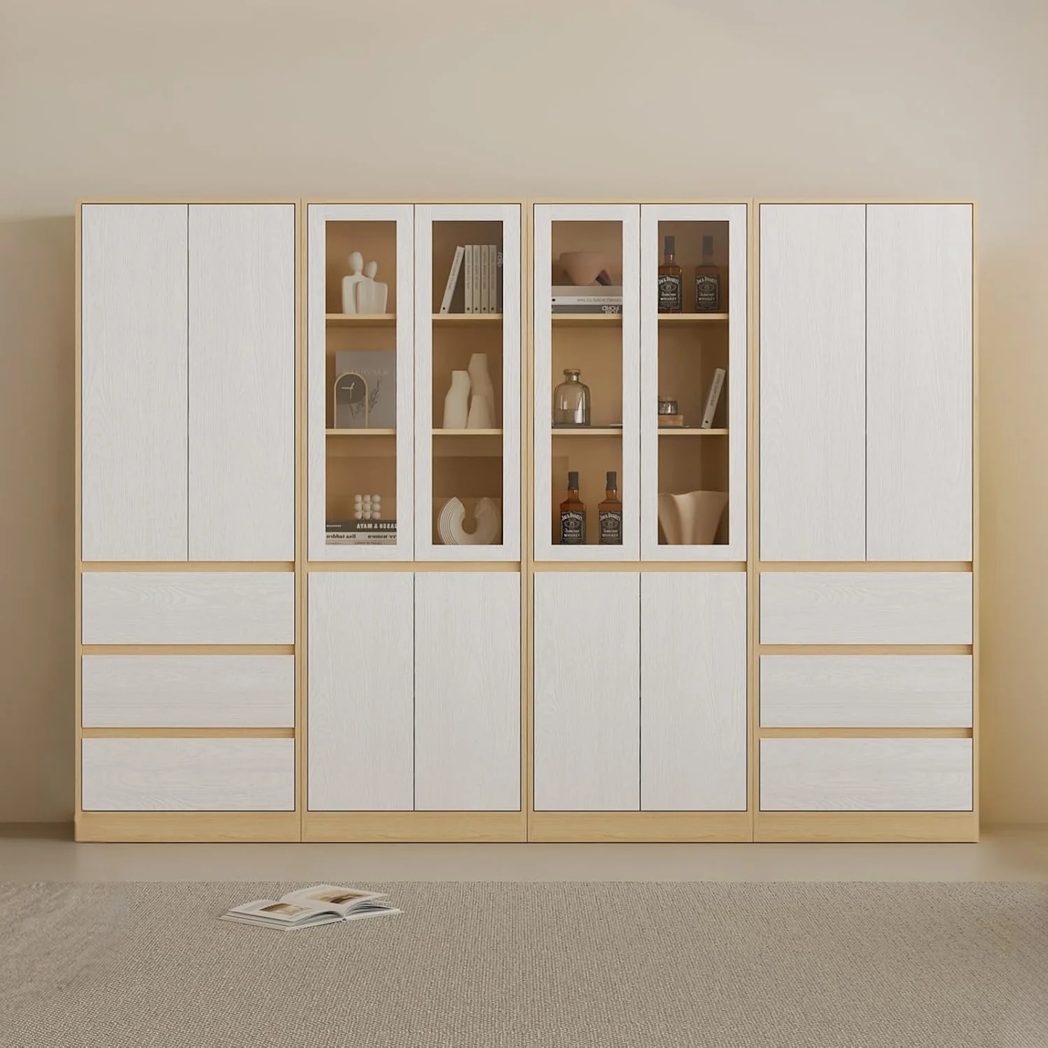 Healthy Combination Furniture File Cabinets Bookcases Storage Shelves 4pcs Set AACC Combination Furniture File Cabinets Bookcases Storage Shelves 4pcs Set AACC Original