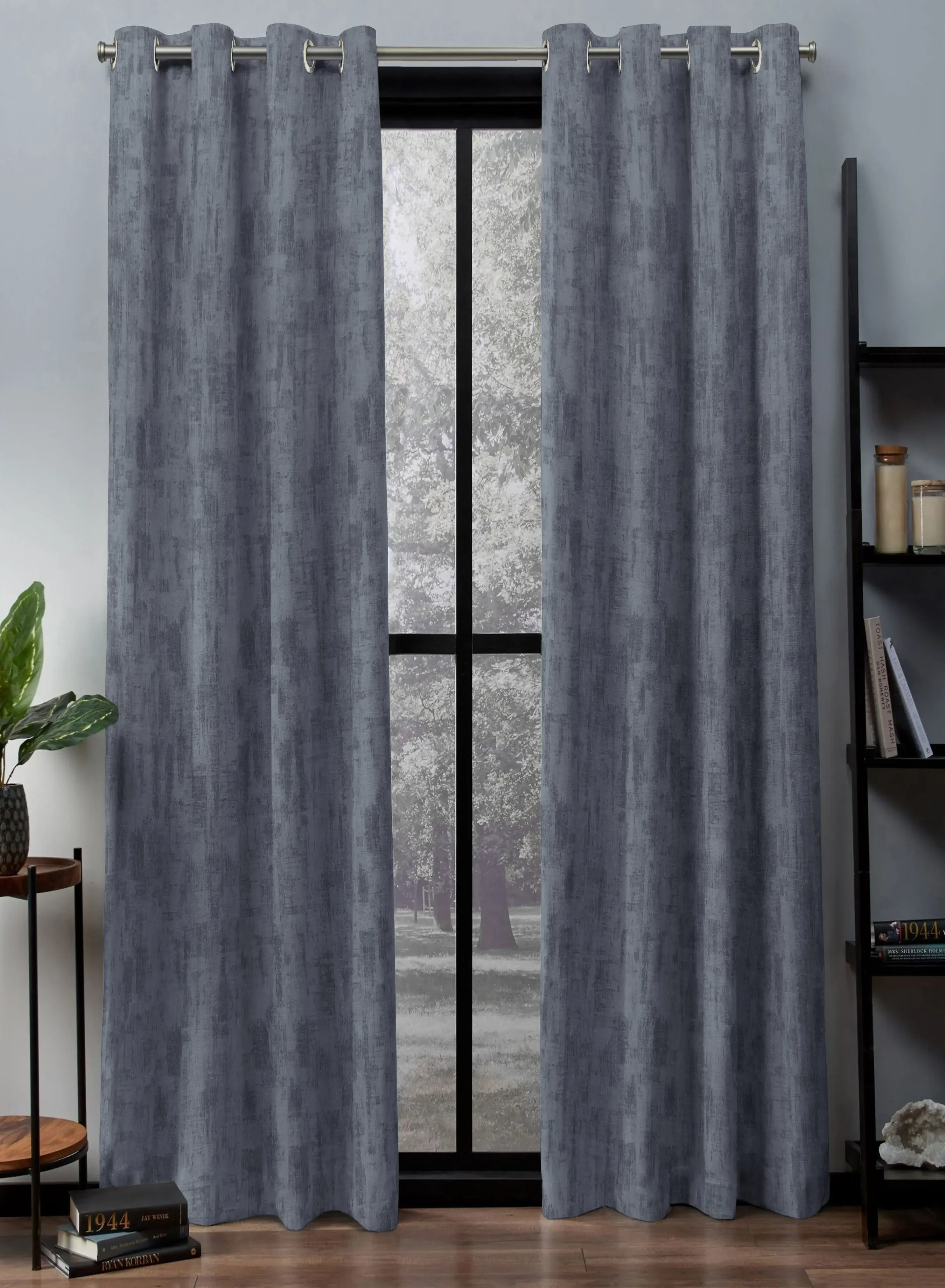 Casual Bling Rustic Vibe Blackout Curtains Cotton Dark Gray Set of 2The Guide to Measuring and Choosing Curtains Exceptional