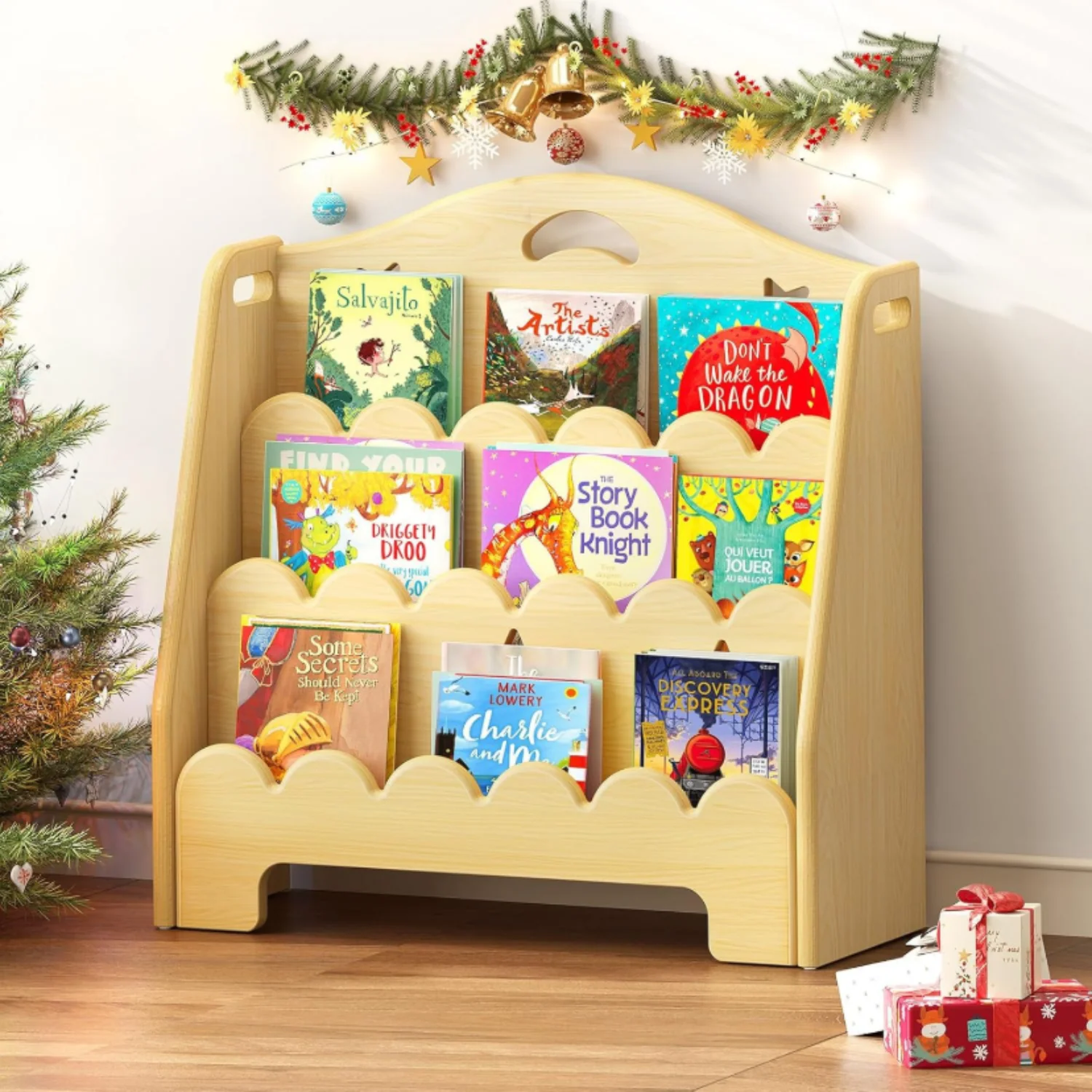 Original Design 3-Tier Wooden Kids Bookshelf Book Display Stand and Toy Storage Organizer Montessori Toddler Book Rack for Classrooms Kids Rooms and Nursery3-Tier Wooden Kids Bookshelf Book Display Stand and Toy Storage Organizer Montessori Toddler Book Rack for Classrooms Kids Rooms and Nursery Sustainable