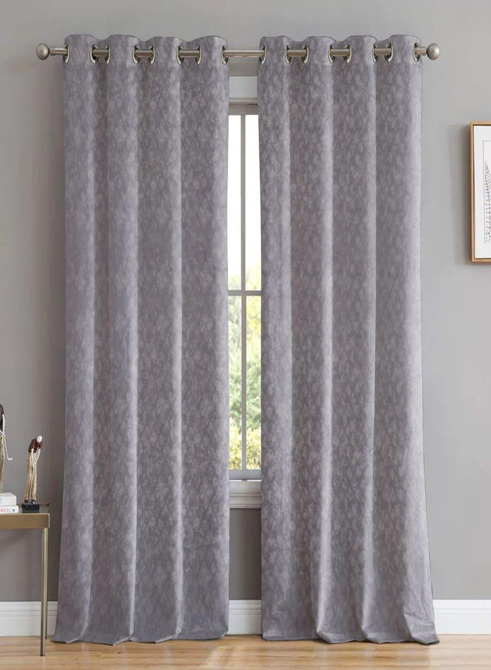 Relaxed Elwana Jacquard Blackout Curtains Gray Set of 2 Pattern 1 The Guide to Measuring and Choosing Curtains Contemporary