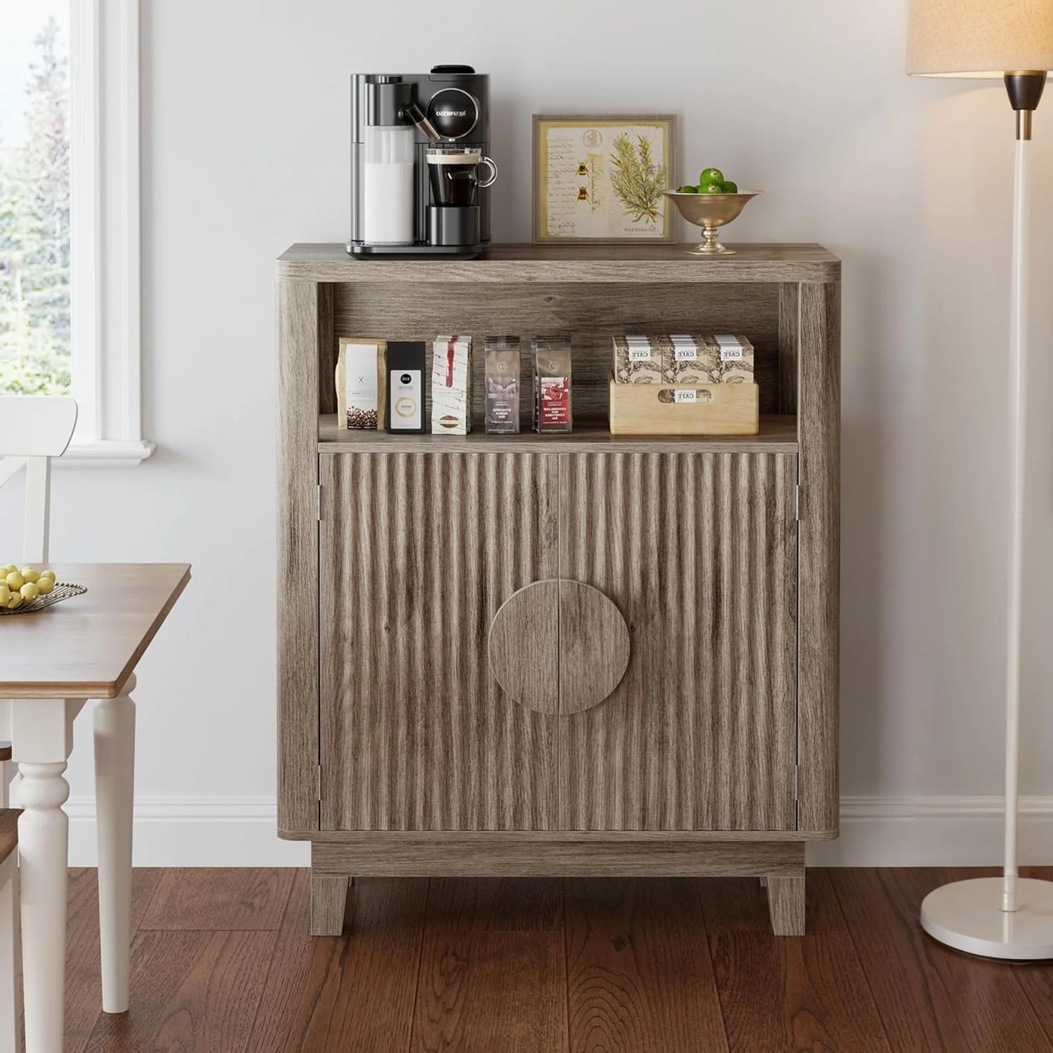 Proven Storage Cabinet Farmhouse Cabinet Sideboard with Adjustable Shelves and Doors Small Alcove Coffee Bar with Open CompartmentsStorage Cabinet Farmhouse Cabinet Sideboard with Adjustable Shelves and Doors Small Alcove Coffee Bar with Open Compartments Dependable
