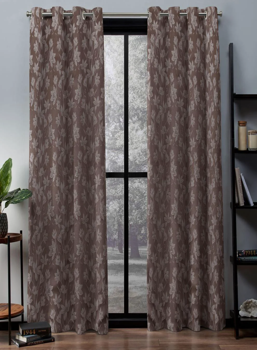 Original Design Flavia Jacquard Blackout Curtains Luxe Botanical Weave Total Light Block Brown Set of 2 Fully CustomizableThe Guide to Measuring and Choosing Curtains Practical