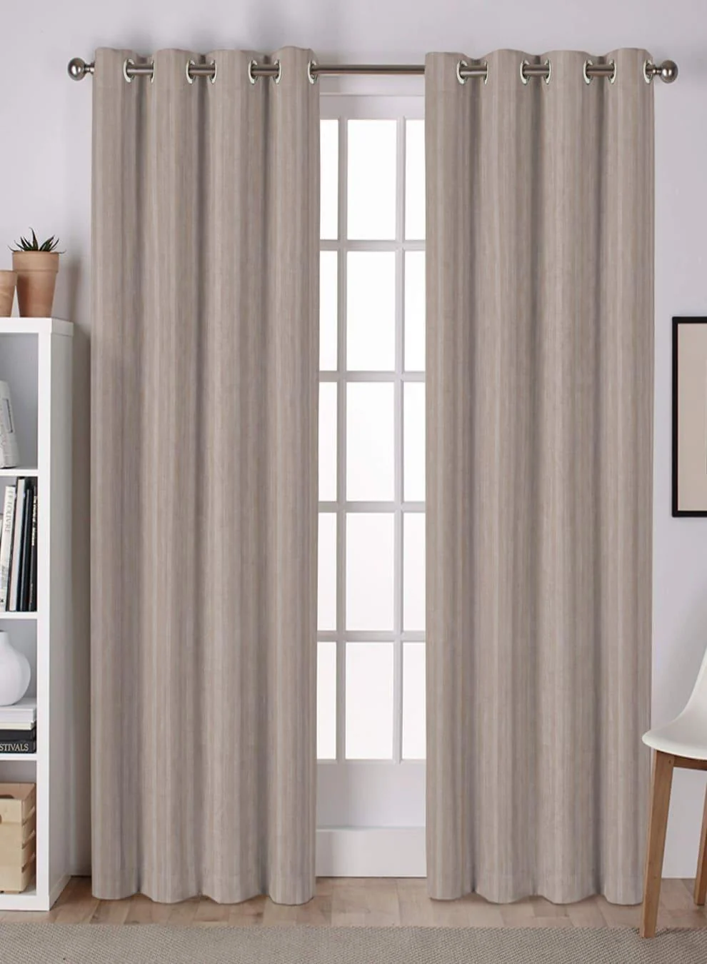 Excellent Lyon Cotton Blackout Curtains Refined Stripe Texture Total Light Block Camel Set of 2 Fully CustomizableThe Guide to Measuring and Choosing Curtains Original