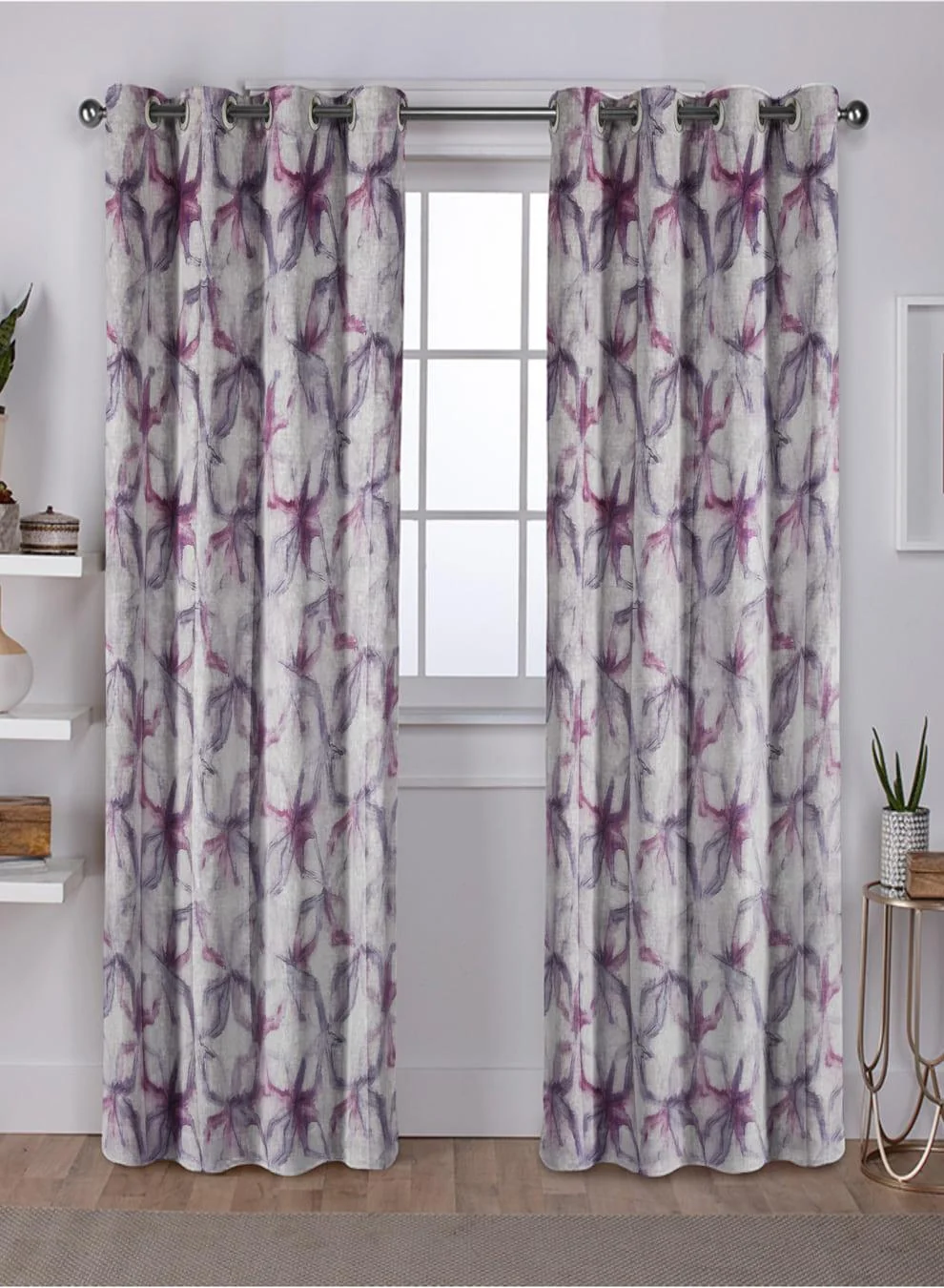 Optimized Solana Blackout Curtains Elegant Floral Print Total Light Block Iris Purple Set of 2 Fully CustomizableThe Guide to Measuring and Choosing Curtains
