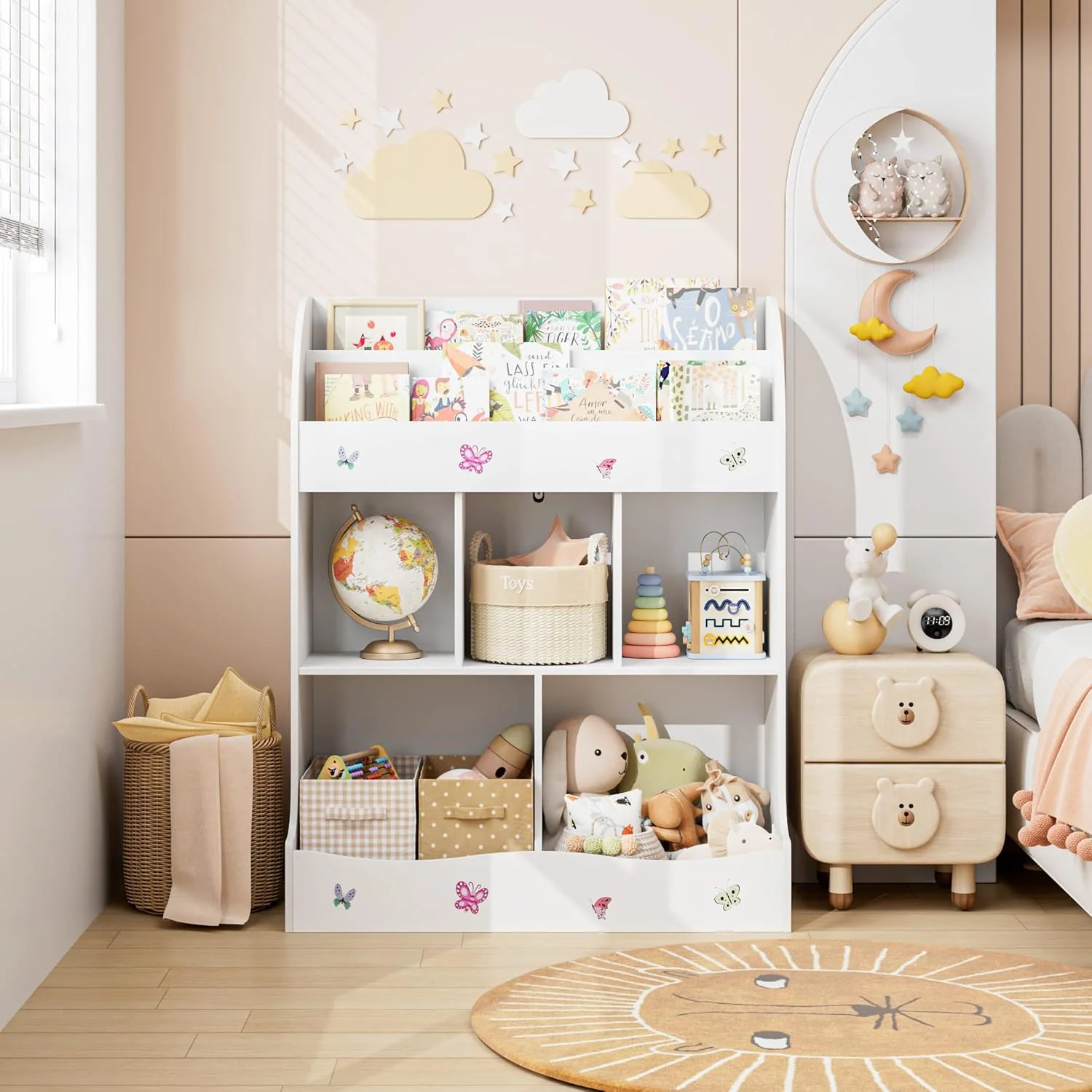 Green Toy Storage Organizer with Bookcase Kids Bookshelf Toy Storage Storage Cabinet with CubbiesToy Storage Organizer with Bookcase Kids Bookshelf Toy Storage Storage Cabinet with Cubbies Official