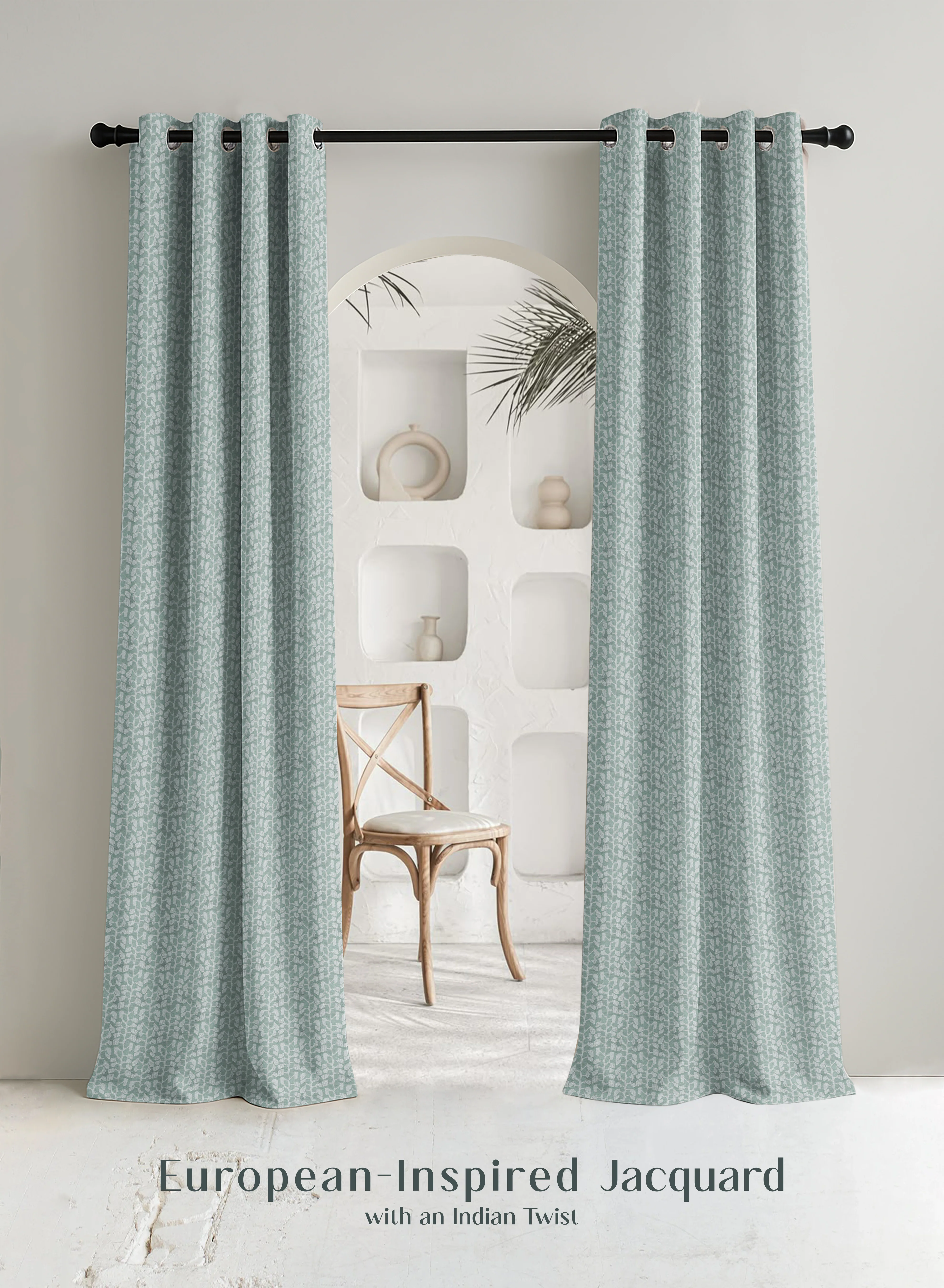 Easy-to-Use Eudora Jacquard Room Darkening Curtains Pebble Jacquard Weave Seafoam Green Set of 2 Fully CustomizableThe Guide to Measuring and Choosing Curtains Flexible
