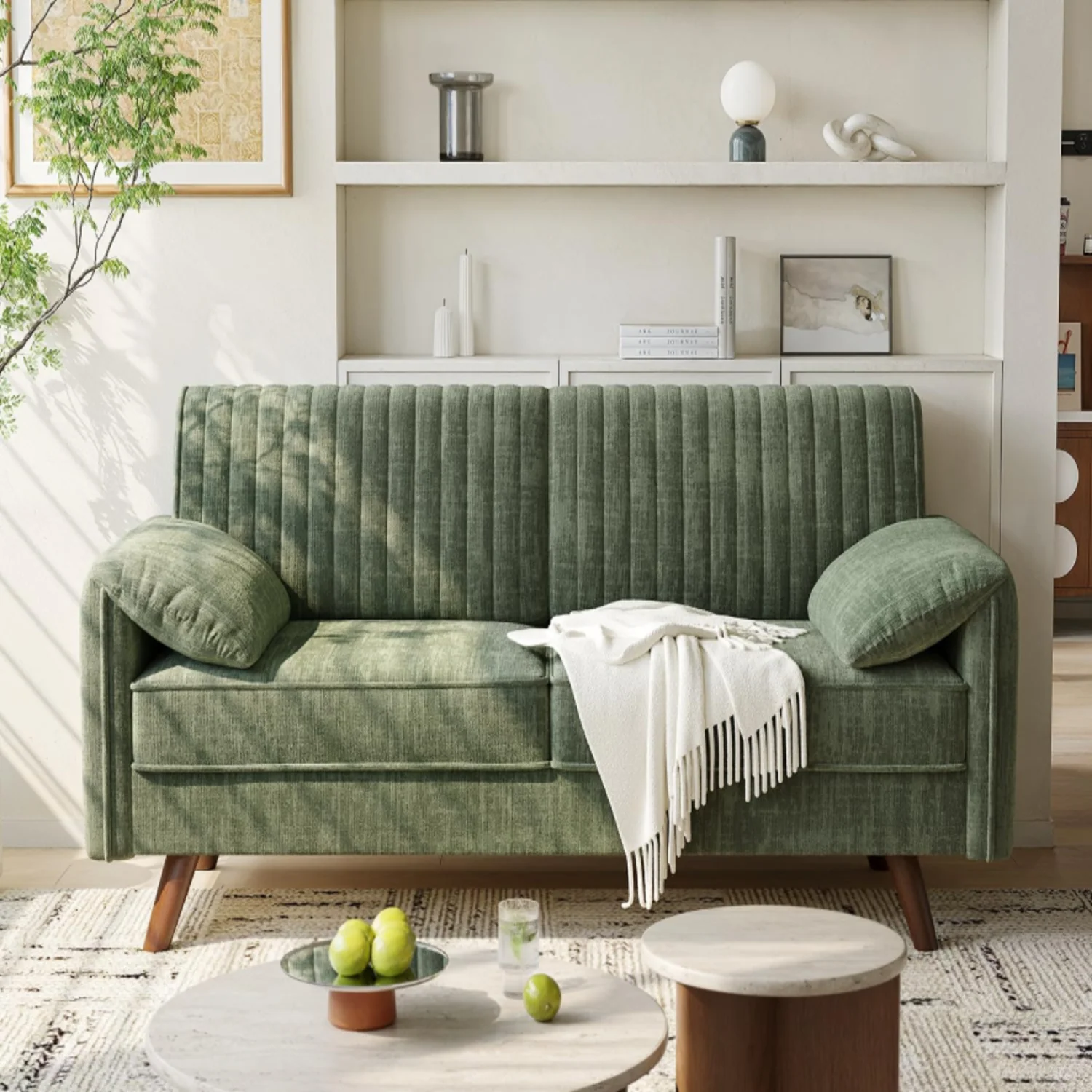 Elegant 64 Inch Loveseat Sofa for Small Space 2-Seater Couch with Padded Arms Spring Cushions Steel and Wood Frame64 Inch Loveseat Sofa for Small Space 2-Seater Couch with Padded Arms Spring Cushions Steel and Wood Frame Solid