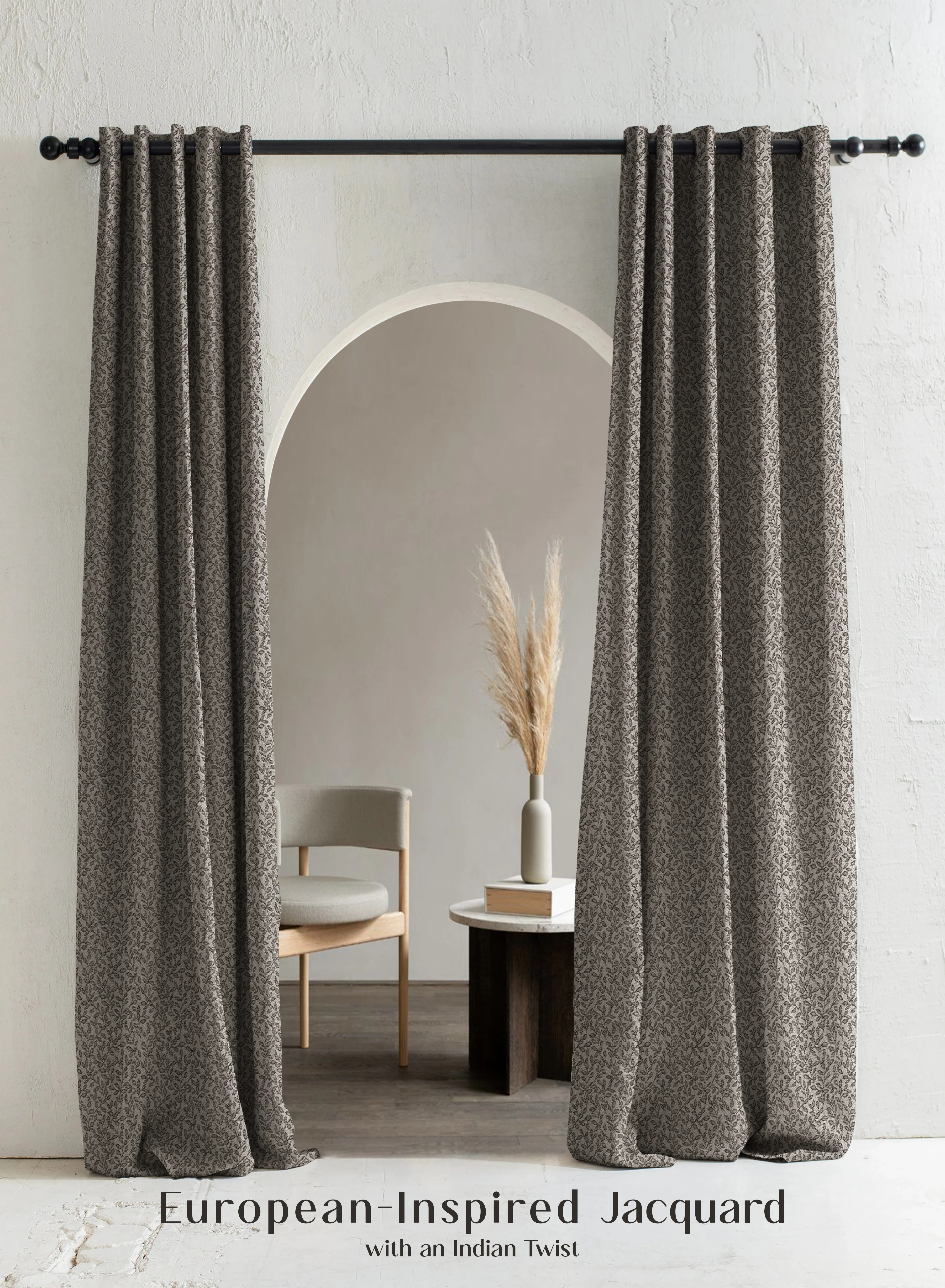 Breathable Eudora Jacquard Room Darkening Curtains European Jacquard Weave Café Dusk Set of 2 Fully CustomizableThe Guide to Measuring and Choosing Curtains Long-Lasting