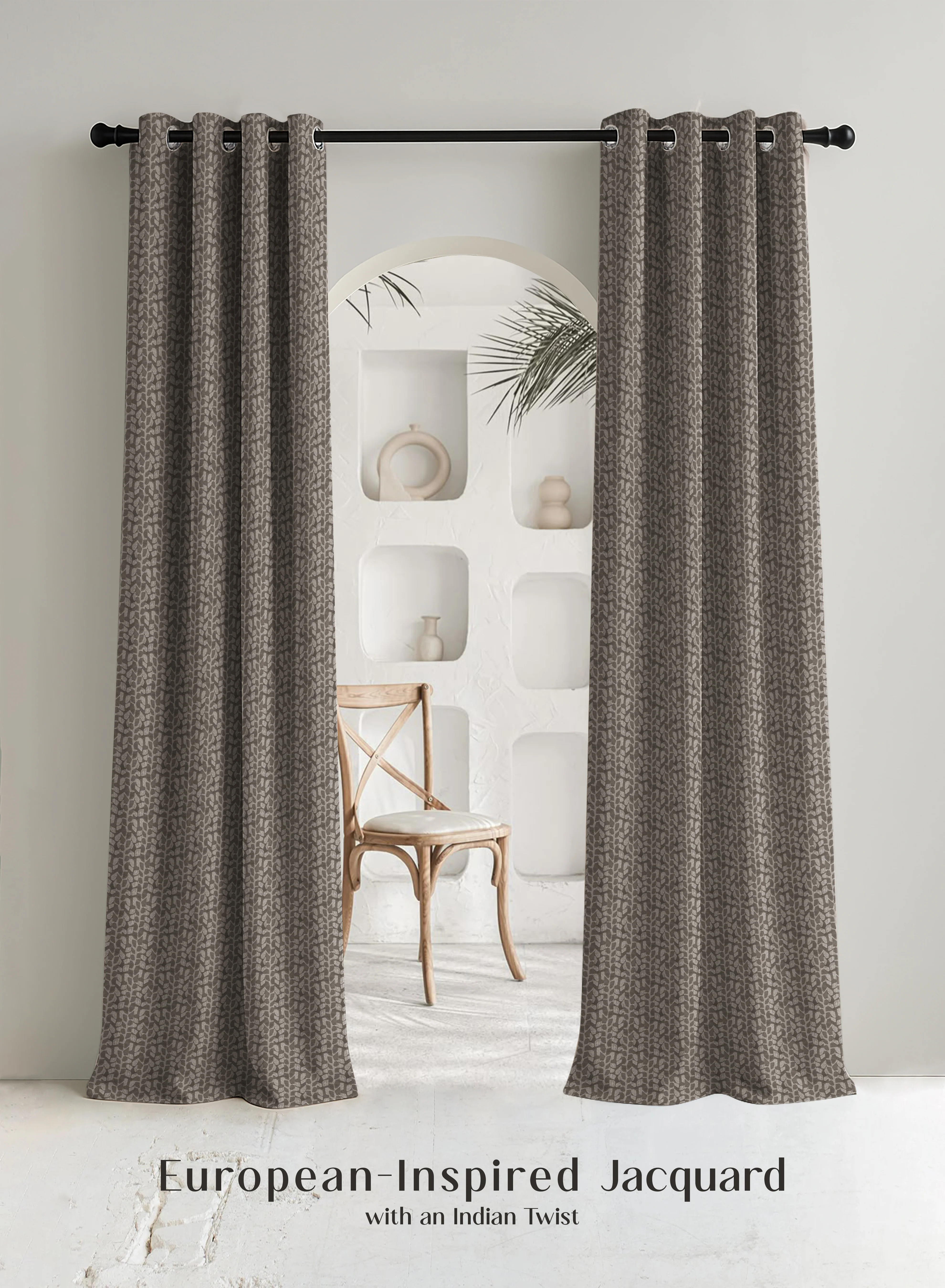 Efficient Eudora Jacquard Blackout Curtains Pebble Jacquard Weave Total Light Block Café Dusk Set of 2 Fully CustomizableThe Guide to Measuring and Choosing Curtains High-End