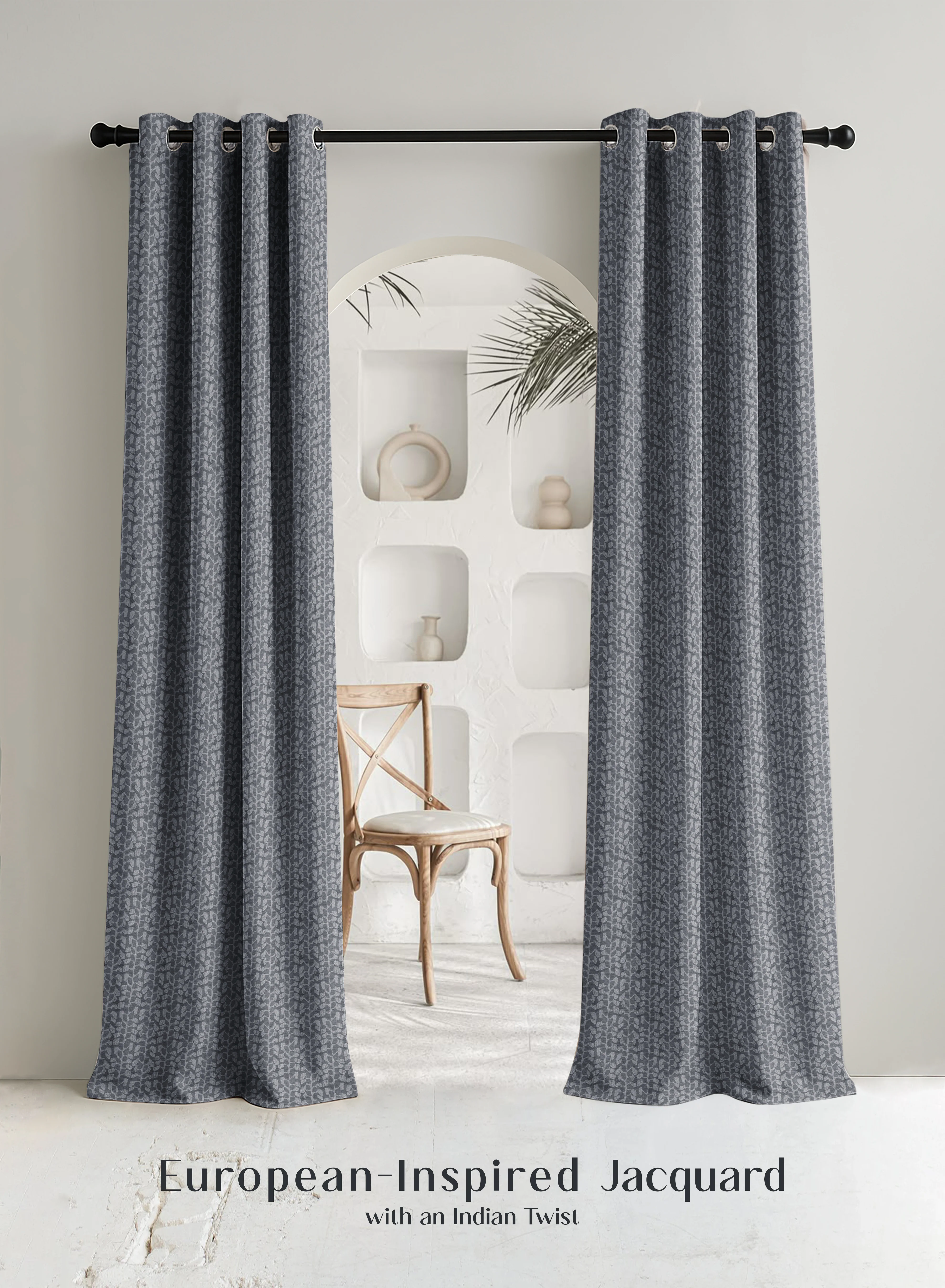 Professional Eudora Jacquard Blackout Curtains Pebble Jacquard Weave Total Light Block Dusk Gray Set of 2 Fully CustomizableThe Guide to Measuring and Choosing Curtains Comfortable