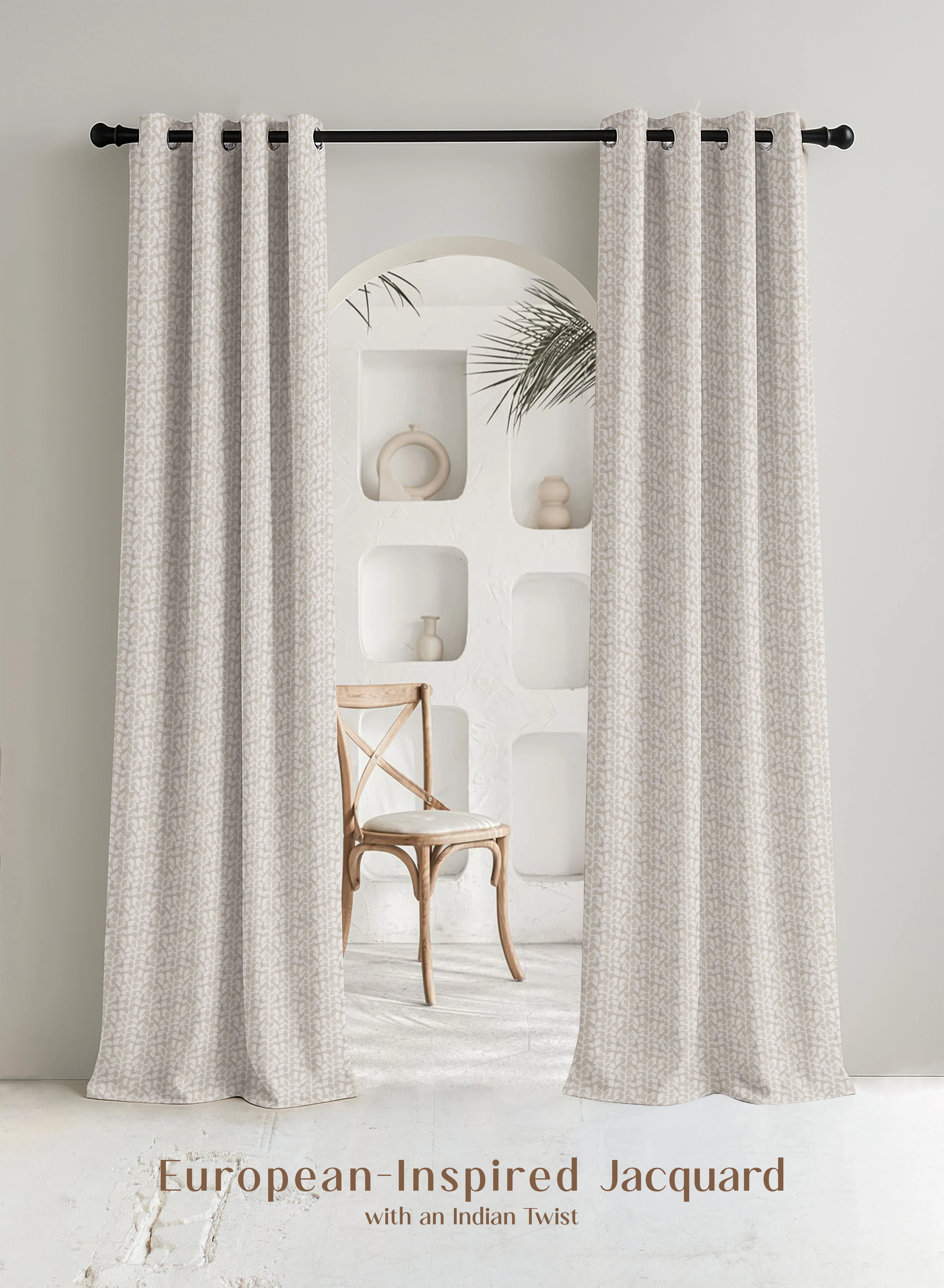 Proven Eudora Jacquard Blackout Curtains Pebble Jacquard Weave Total Light Block Oatleaf Set of 2 Fully CustomizableThe Guide to Measuring and Choosing Curtains Trendy