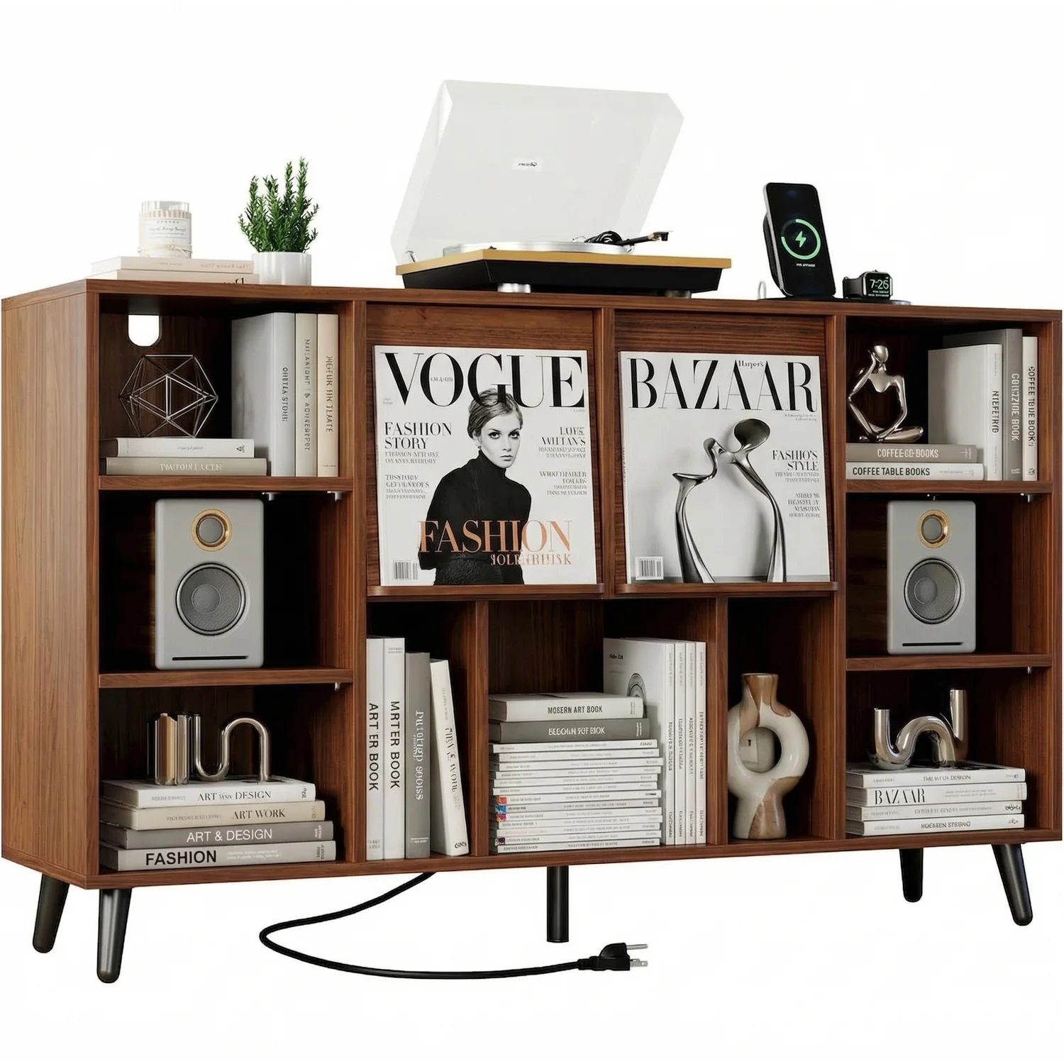 Reliable 55 Large Record Player Stand with Charging Station Vinyl Record Storage Cabinet and Turntable Stand55 Large Record Player Stand with Charging Station Vinyl Record Storage Cabinet and Turntable Stand High-Performance