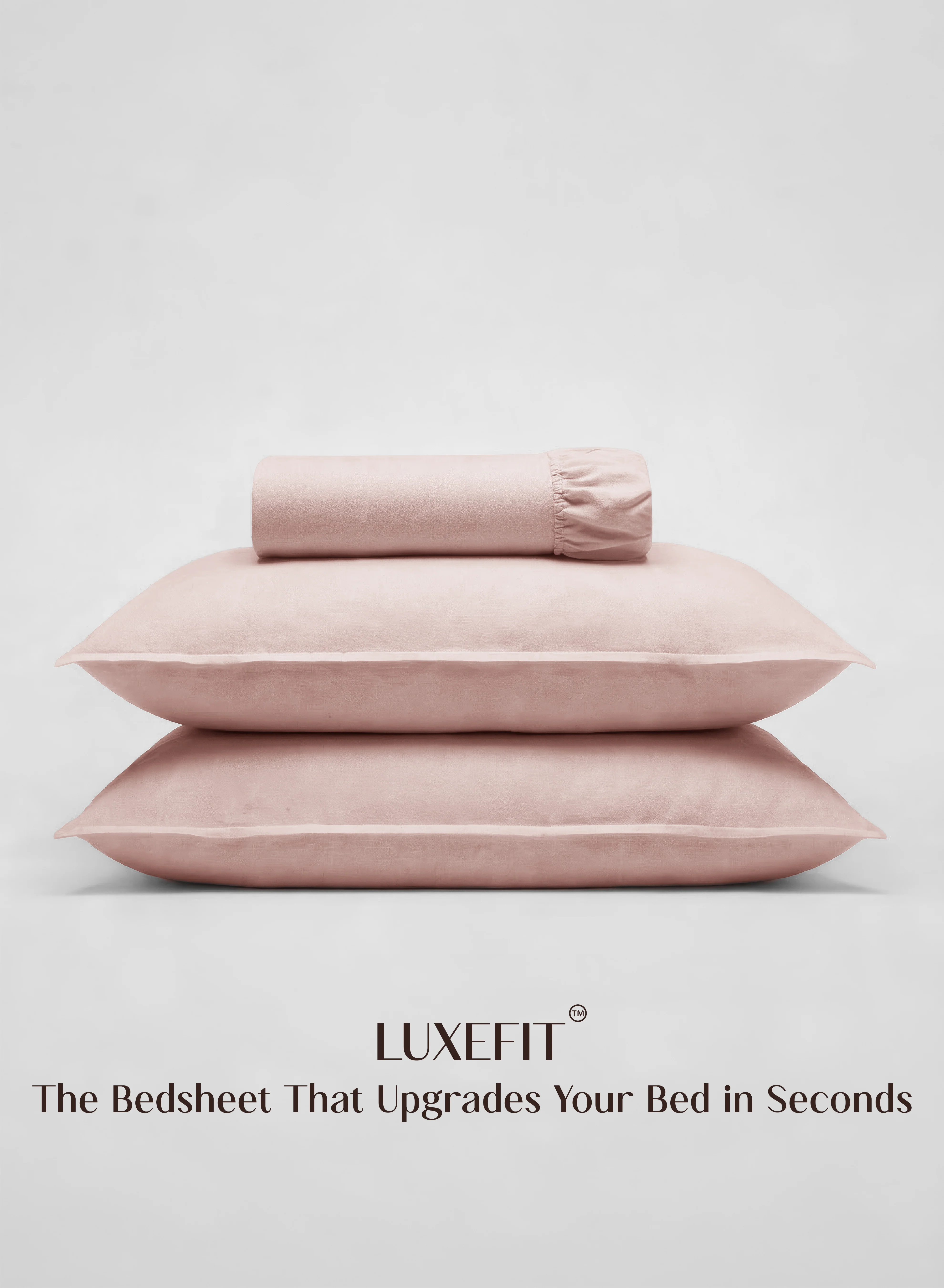Carefully Designed LuxeFit™ Fitted Bedsheet Set Fit for Queen King Mattresses Pearl BlushWhy You ll Love It High-Grade