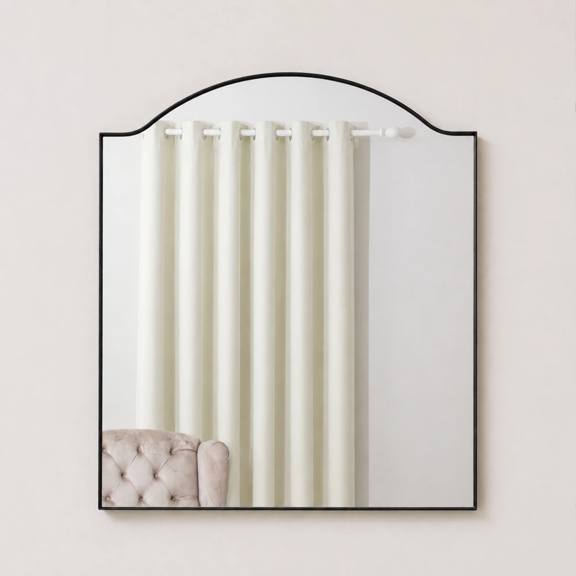 Verified Matte Black Metal Framed Wall Mirror – 50cm x 65cm Premium