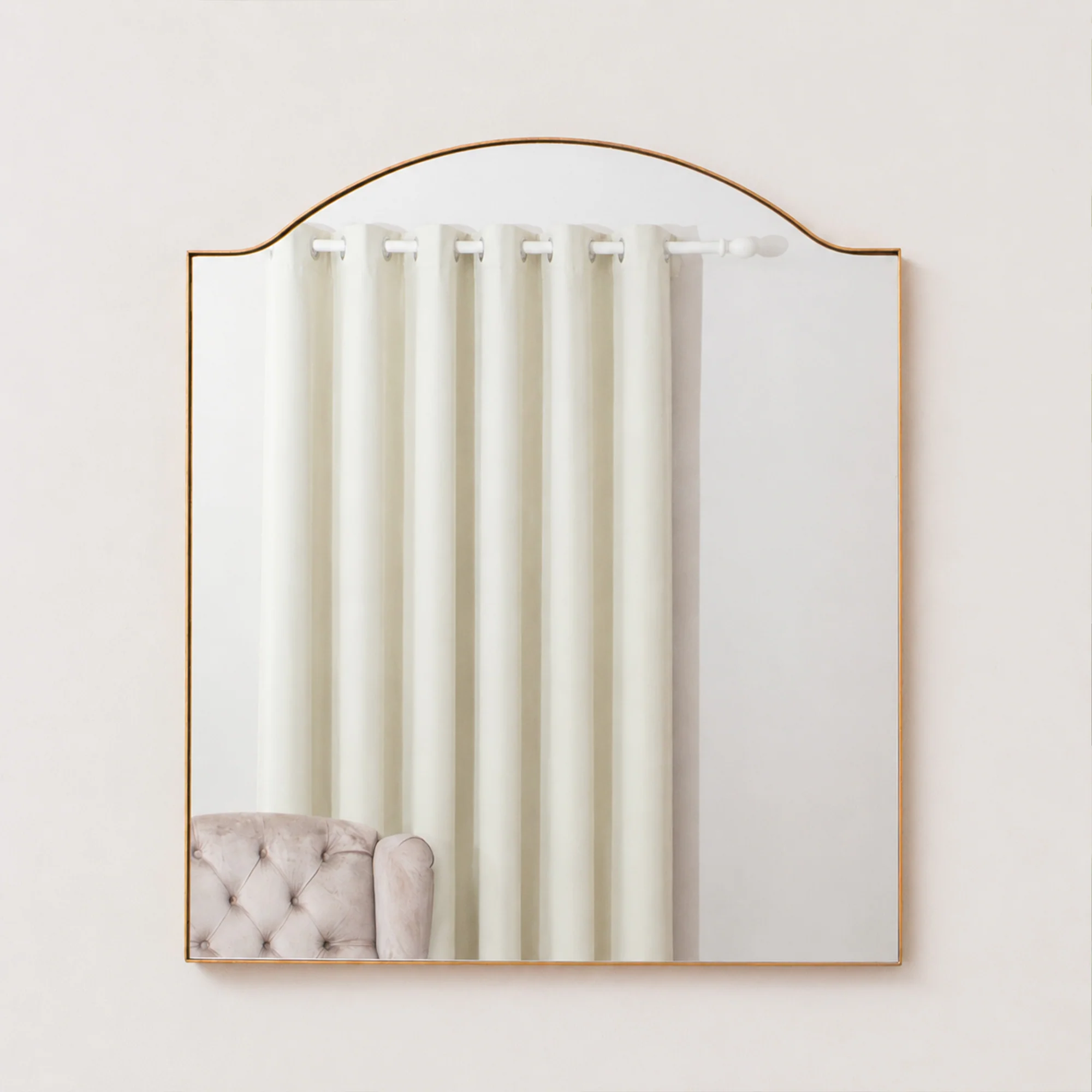 Healthy Antique Gold Metal Framed Wall Mirror – 50cm x 65cm Certified