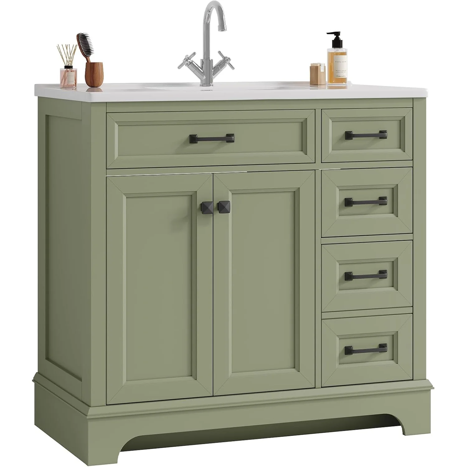 World-Class 36 Inch Bathroom Vanity with Sink standing Single Sink Vanity Cabinet with Soft-Close Storage36 Inch Bathroom Vanity with Sink standing Single Sink Vanity Cabinet with Soft-Close Storage Durable