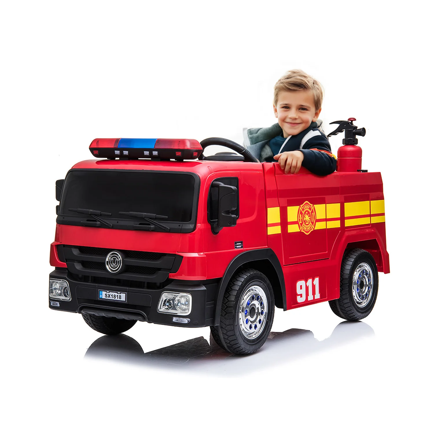 Enhanced Ride On Fire Truck Electric Car Remote Control 12V Battery Toddler Power Driving CarRide On Fire Truck Electric Car Remote Control 12V Battery Toddler Power Driving Car Stylish