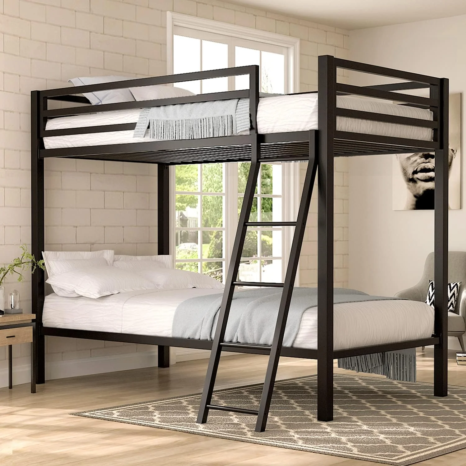 Carefully Designed Bunk Bed Twin Over Twin Size with Ladder and Guardrail No Box Spring Needed Noise Bunk Bed Twin Over Twin Size with Ladder and Guardrail No Box Spring Needed Noise Organic