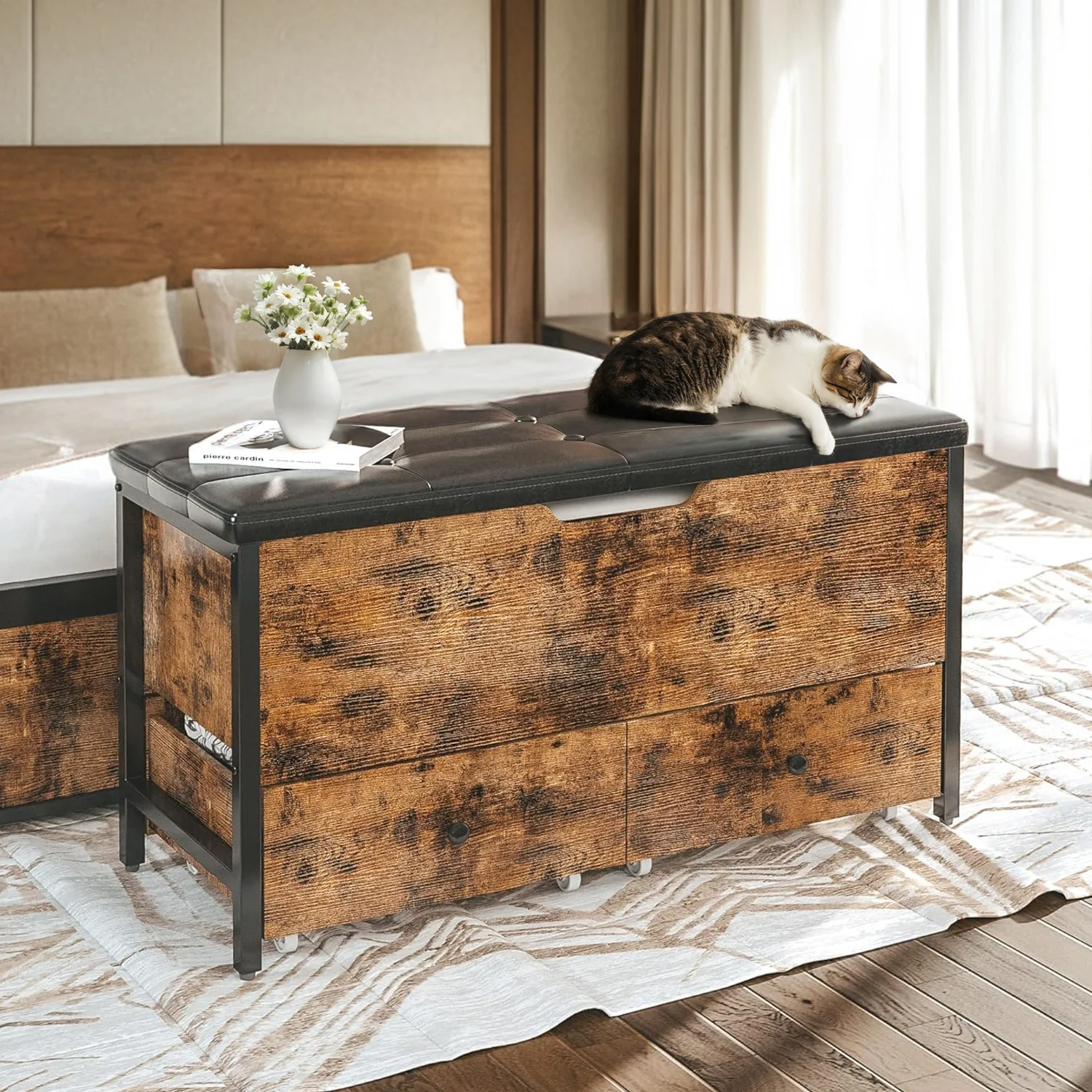Convenient Shoe Storage Bench with Flip Top Toy Box and DrawersShoe Storage Bench with Flip Top Toy Box and Drawers World-Class