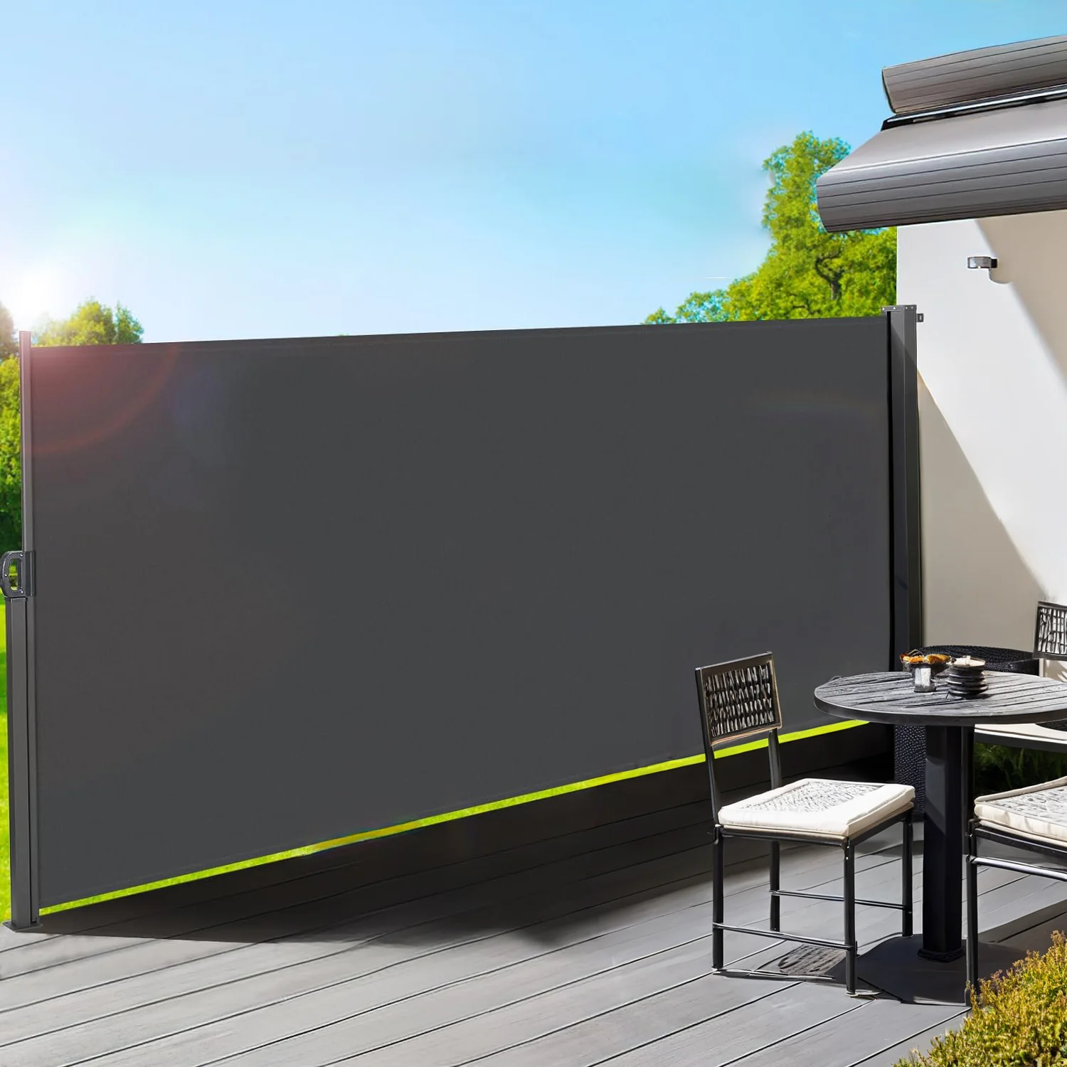 Carefully Designed Outdoor Retractable Side Awning Patio Privacy Screen With UV-resistant Waterproof for Garden BalconyOutdoor Retractable Side Awning Patio Privacy Screen With UV-resistant Waterproof for Garden Balcony Superior