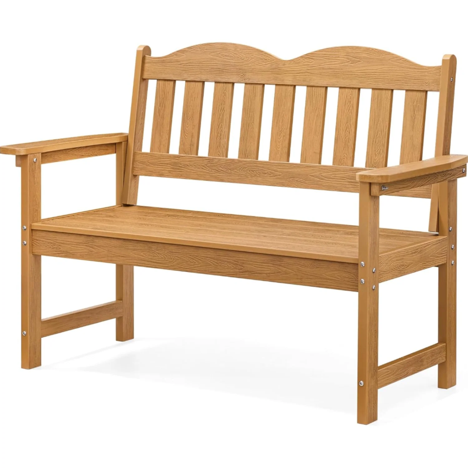 Premium Material Outdoor Bench HDPS Garden Bench with 800 lbs Weight Capacity 2-Person Patio Bench Weatherproof and Fade-ResistantOutdoor Bench HDPS Garden Bench with 800 lbs Weight Capacity 2-Person Patio Bench Weatherproof and Fade-Resistant Soft