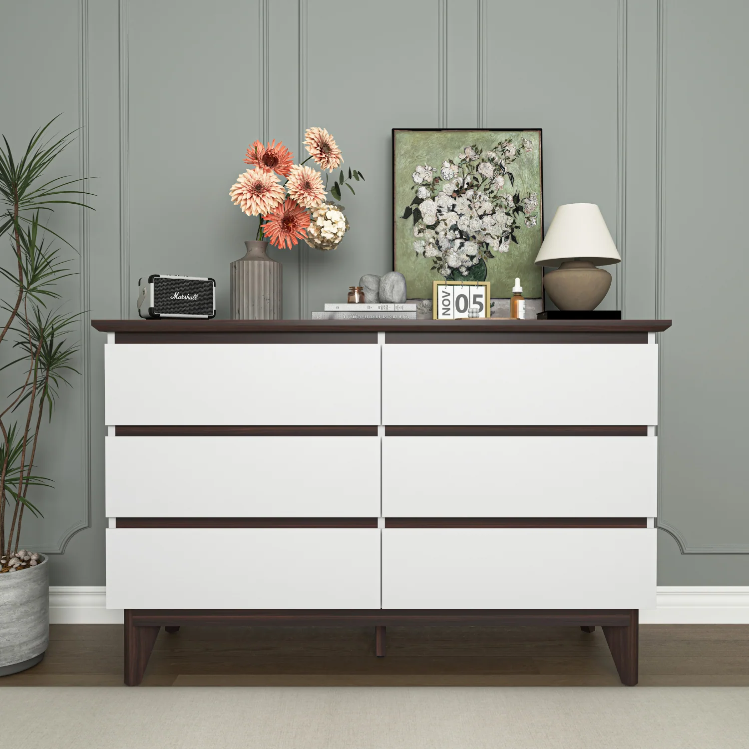 Secure Wide size Drawer Storage Cabinet 6-drawer Chest of Drawers Modern Storage Organizer for Bedroom Living Room HallwayWide size Drawer Storage Cabinet 6-drawer Chest of Drawers Modern Storage Organizer for Bedroom Living Room Hallway High-Grade