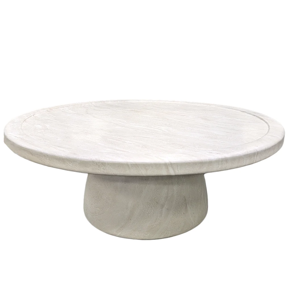 Efficient Thera Cement Round Outdoor Coffee Table Fashionable