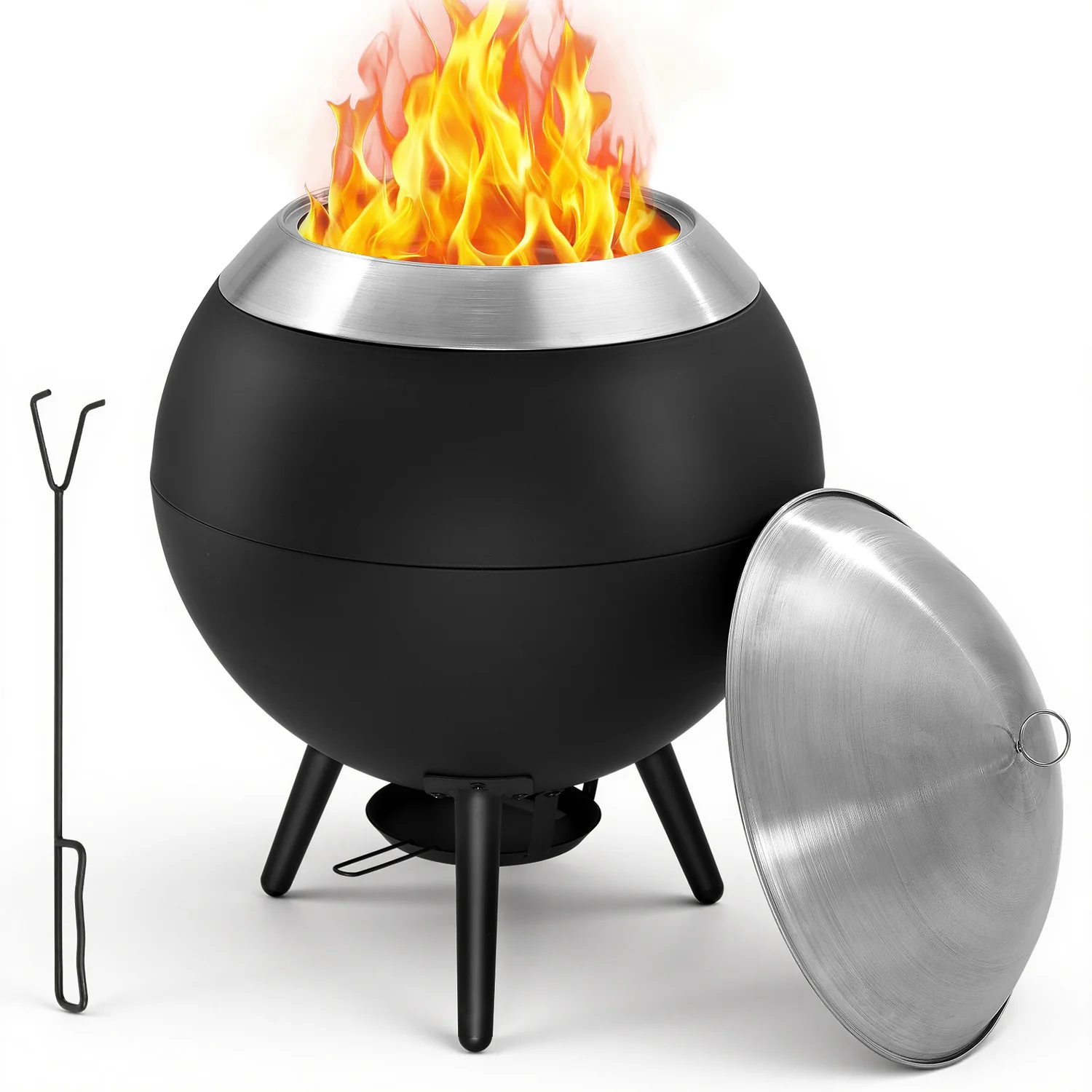 Premium Material Smokeless Firepit Wood Burning Fire Pit with Steel Grill Rack Removable Ash Pan ShelterSmokeless Firepit Wood Burning Fire Pit with Steel Grill Rack Removable Ash Pan Shelter User-Friendly