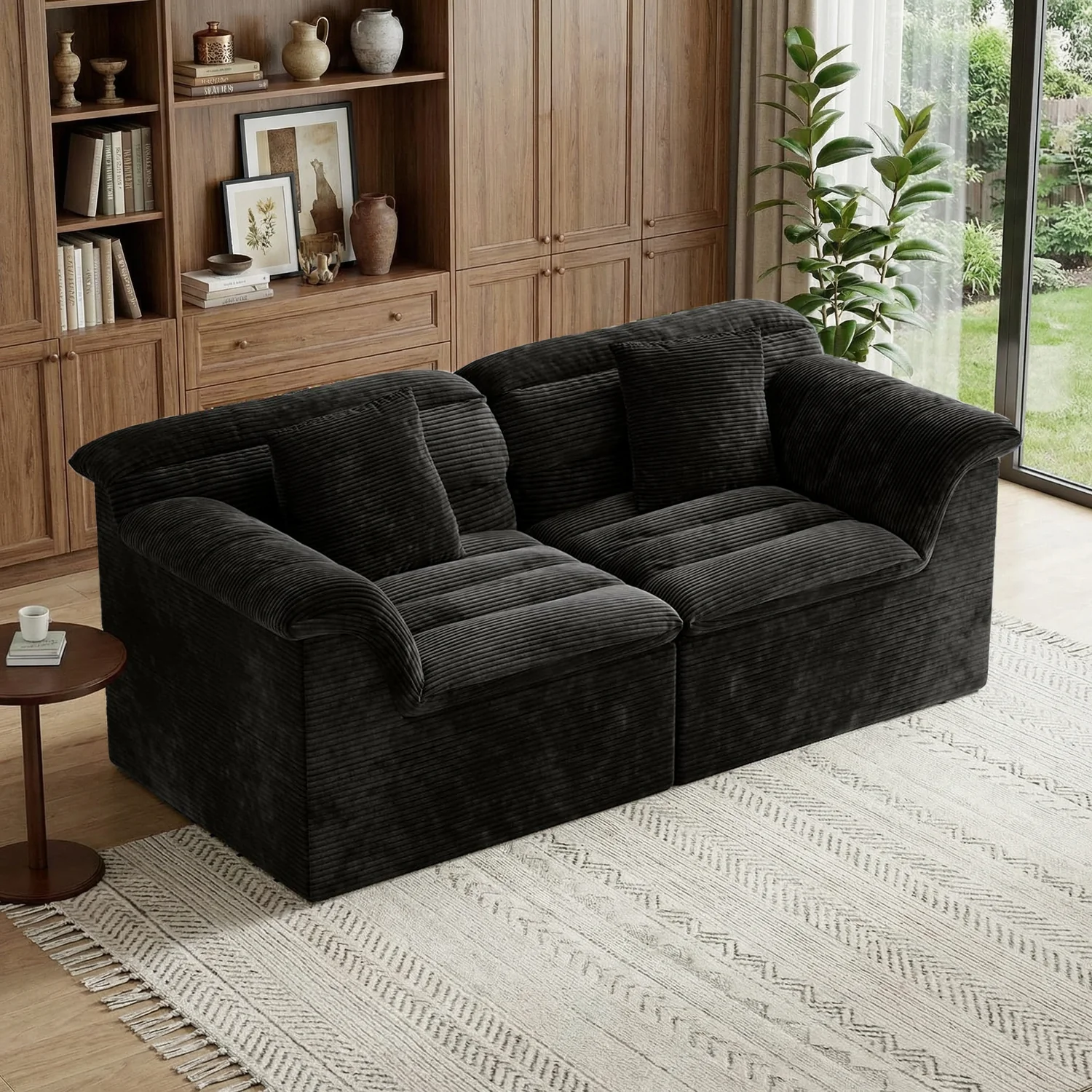 Authentic 81 Oversized Corduroy Loveseat Sofa with Deep Seats for Living Room81 Oversized Corduroy Loveseat Sofa with Deep Seats for Living Room Excellent