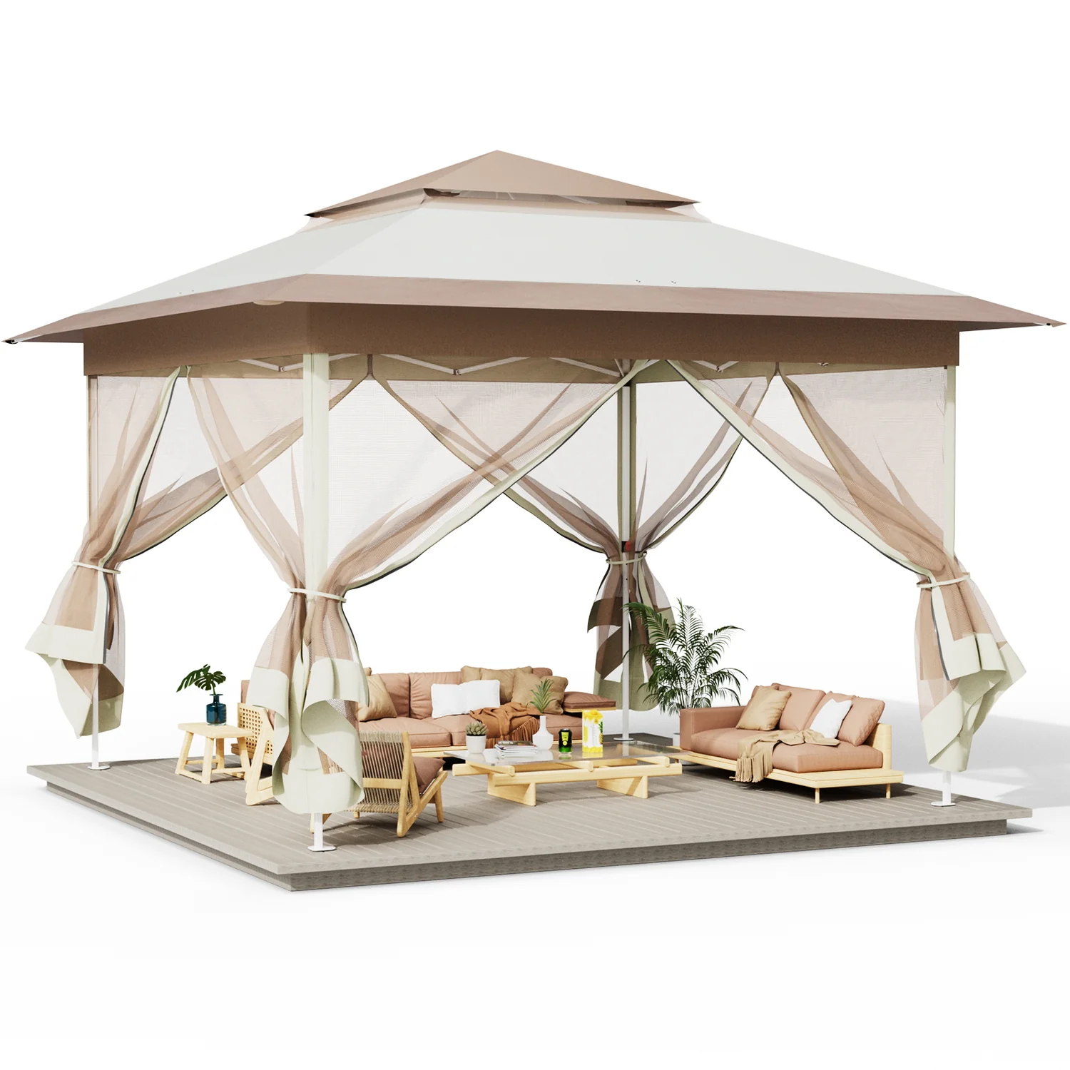 Verified 13×13 Pop Up Gazebo Outdoor Canopy Tent Shelter with 4 Zippered Mesh Netting Wheeled Carry Bag13x13 Pop Up Gazebo Outdoor Canopy Tent Shelter with 4 Zippered Mesh Netting Wheeled Carry Bag Trendy