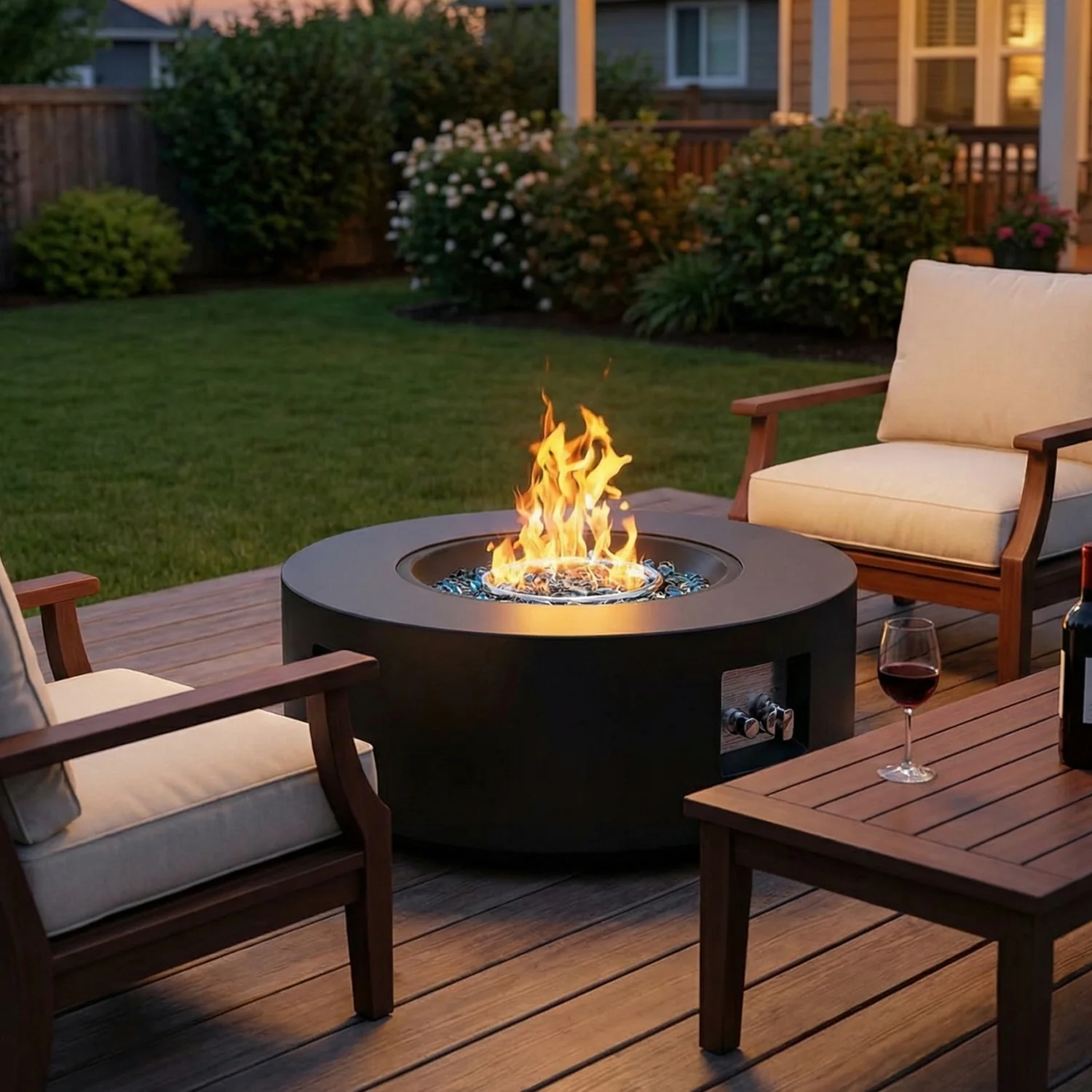 Environmentally Friendly 30 Propane Fire Pit Table with Tank Table 50 000 BTU Gas Firepit Table with Lid Blue Glass Rock Rain Cover Outdoor Fire Pit for Patio Garden Yard30 Propane Fire Pit Table with Tank Table 50 000 BTU Gas Firepit Table with Lid Blue Glass Rock Rain Cover Outdoor Fire Pit for Patio Garden Yard Fashionable
