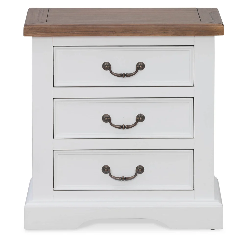 Long-Lasting Oregon 3 Drawer Bedside Table Fine