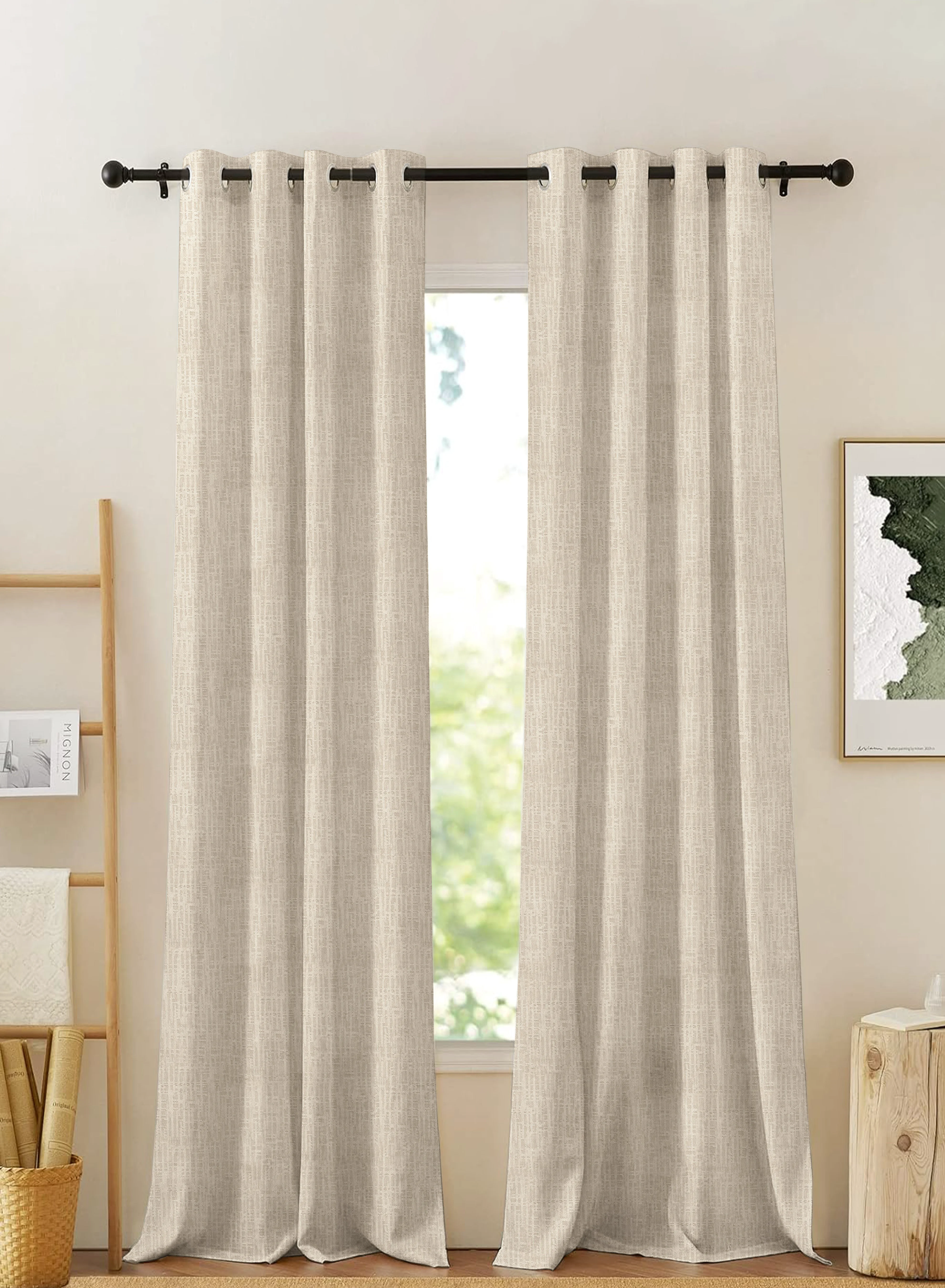 Clean Elora Textured Blackout Curtains Minimal Design Total Light Block Off White Set of 2 Fully CustomizableThe Guide to Measuring and Choosing Curtains High-Grade