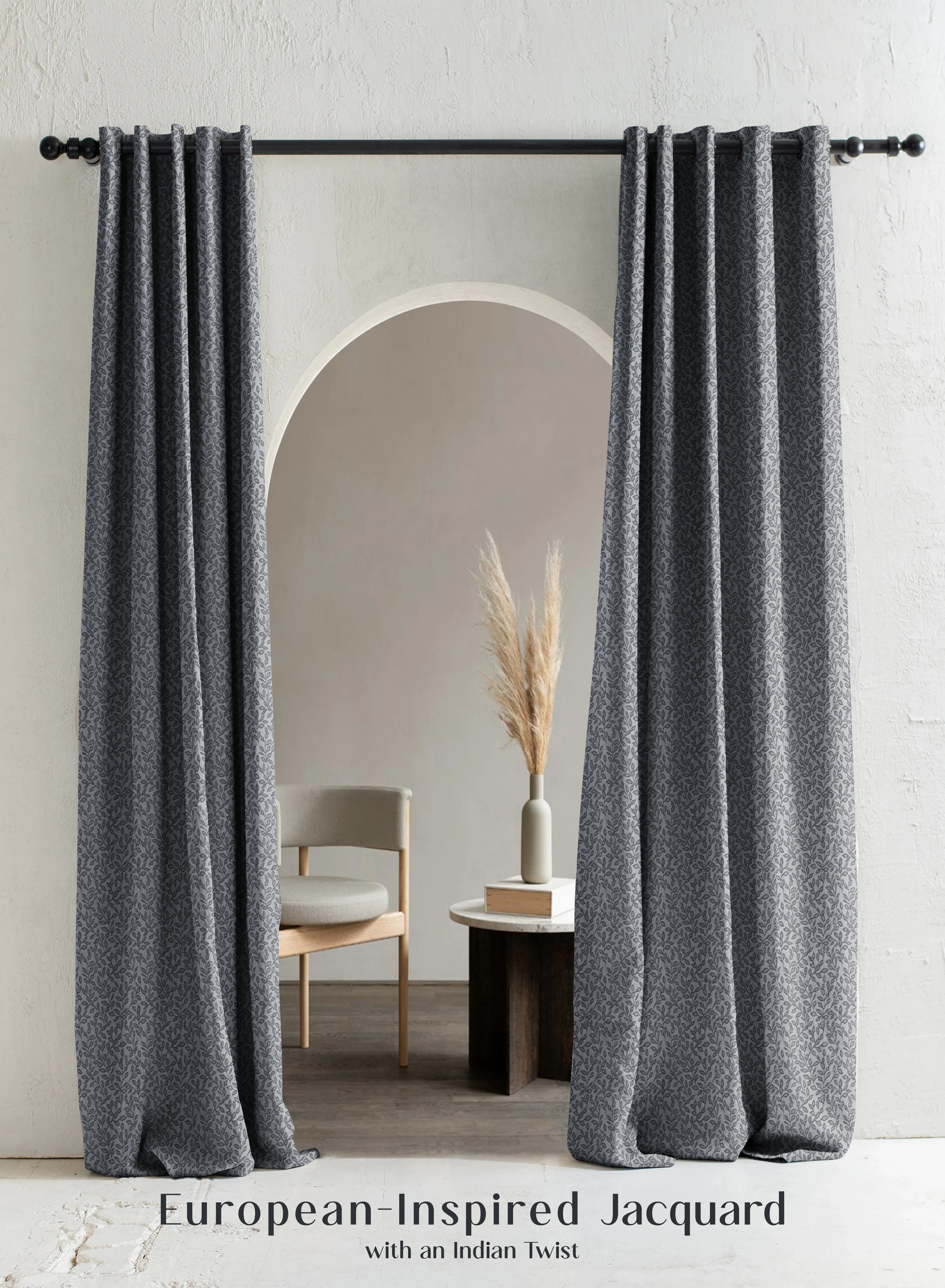 Stylish Eudora Jacquard Room Darkening Curtains European Jacquard Weave Dusk Gray Set of 2 Fully CustomizableThe Guide to Measuring and Choosing Curtains Superior