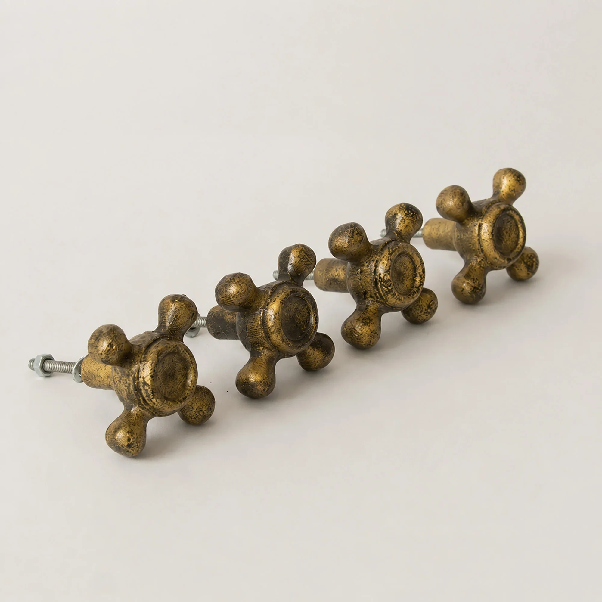Next-Generation Set of 4 Rustic Industrial Metal Tap Drawer Knobs High-Performance