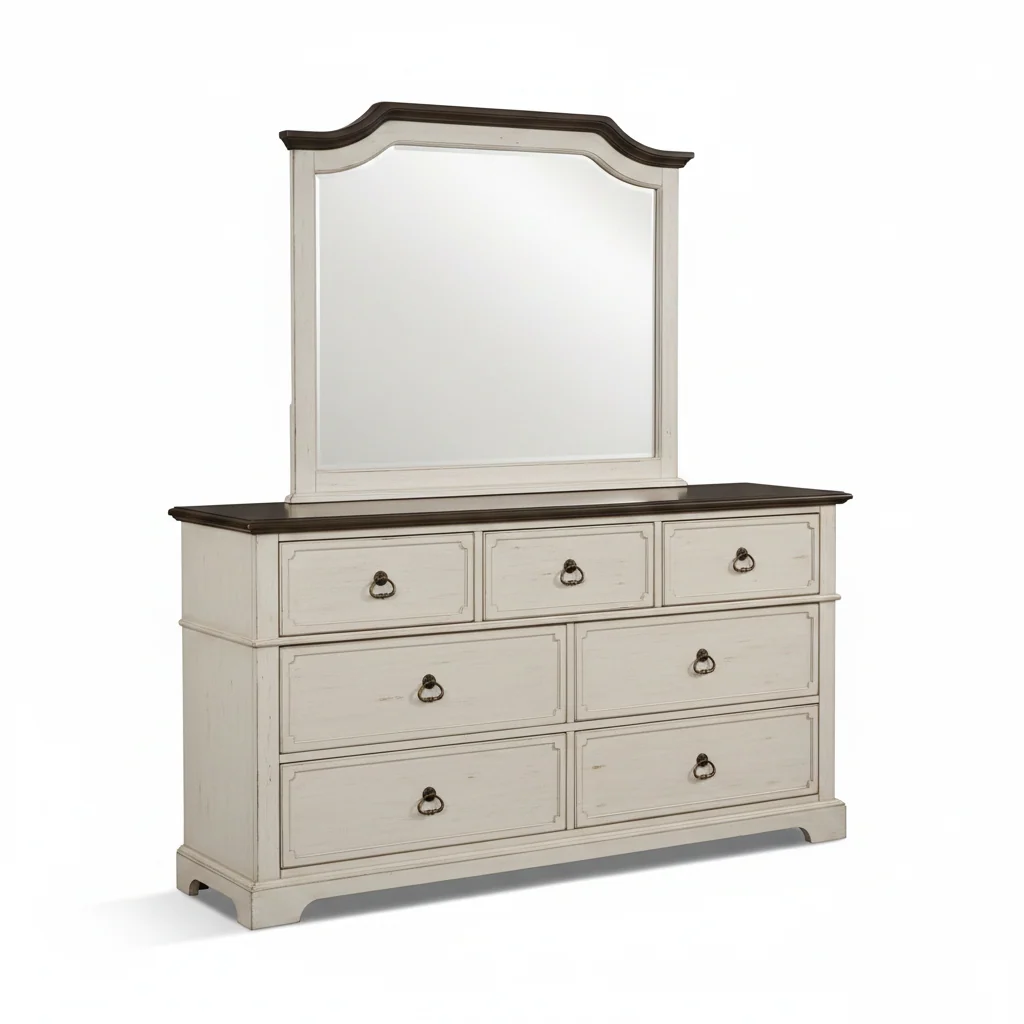 Genuine Avalon Cove Dresser and Mirror Prestigious