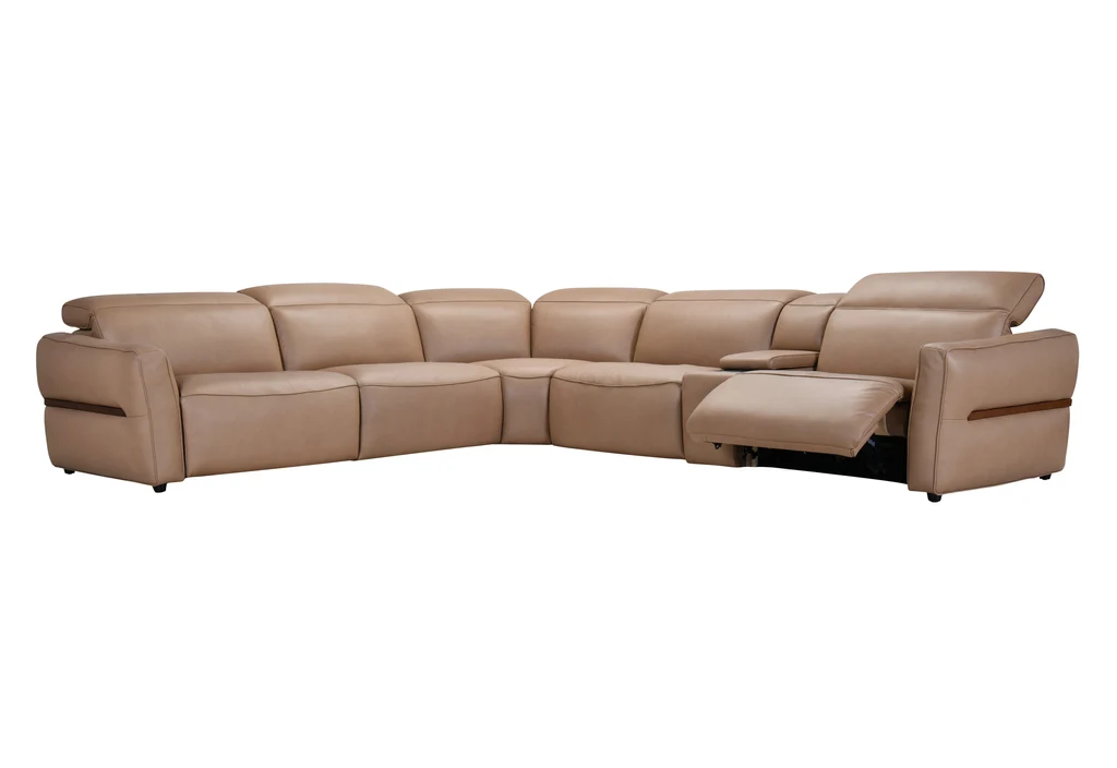 Casual Bermuda Leather Electric Corner Lounge Detailed
