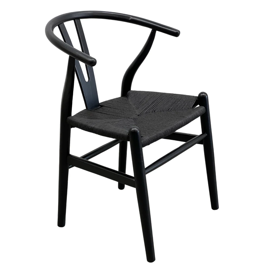 Secure Wishbone Dining Chair Black Healthy