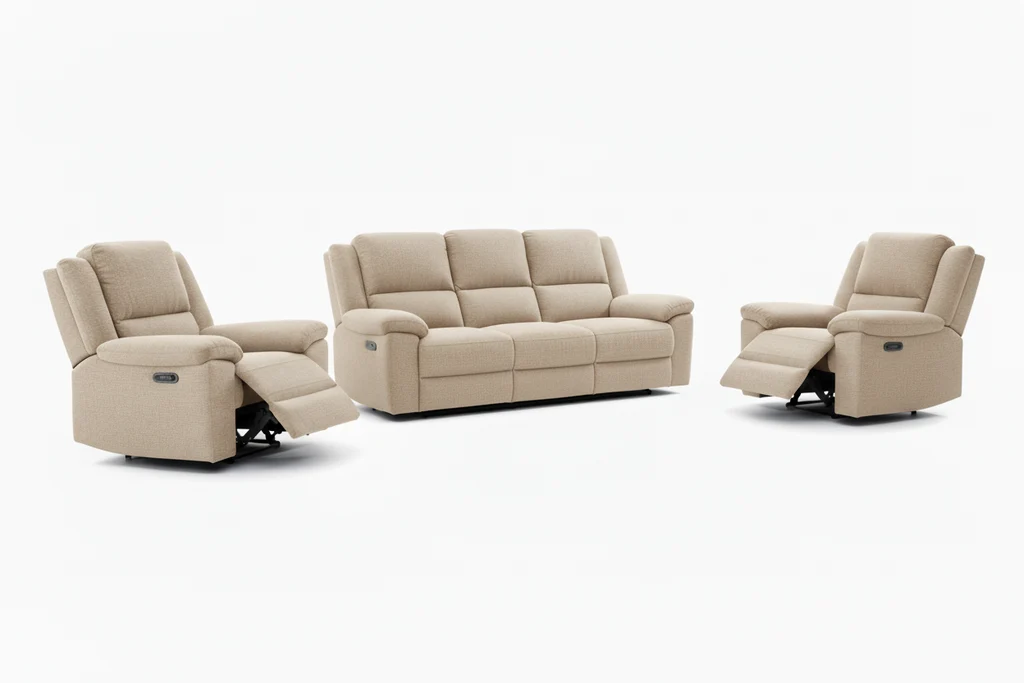 Trendy Vito 3-Pce Recliner Lounge Suite Recyclable