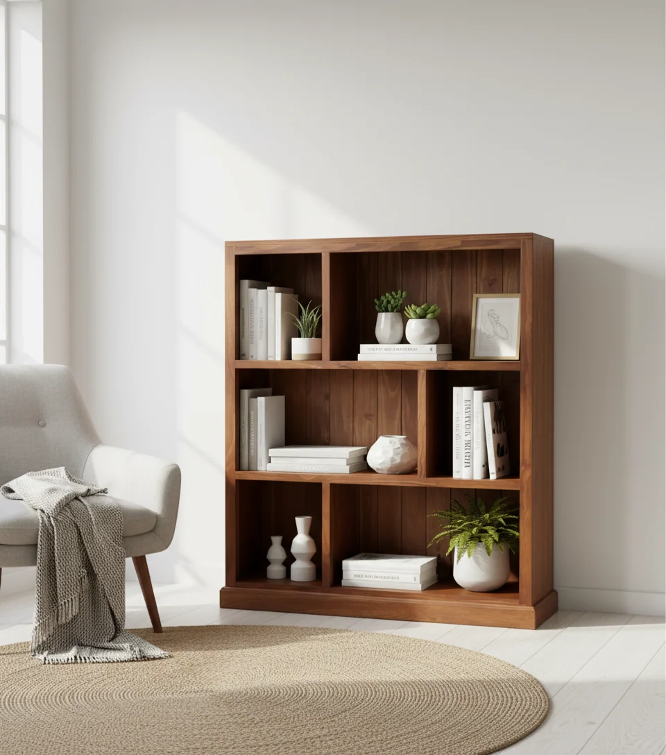 Refined Zigzag Bookcase Medium Genuine